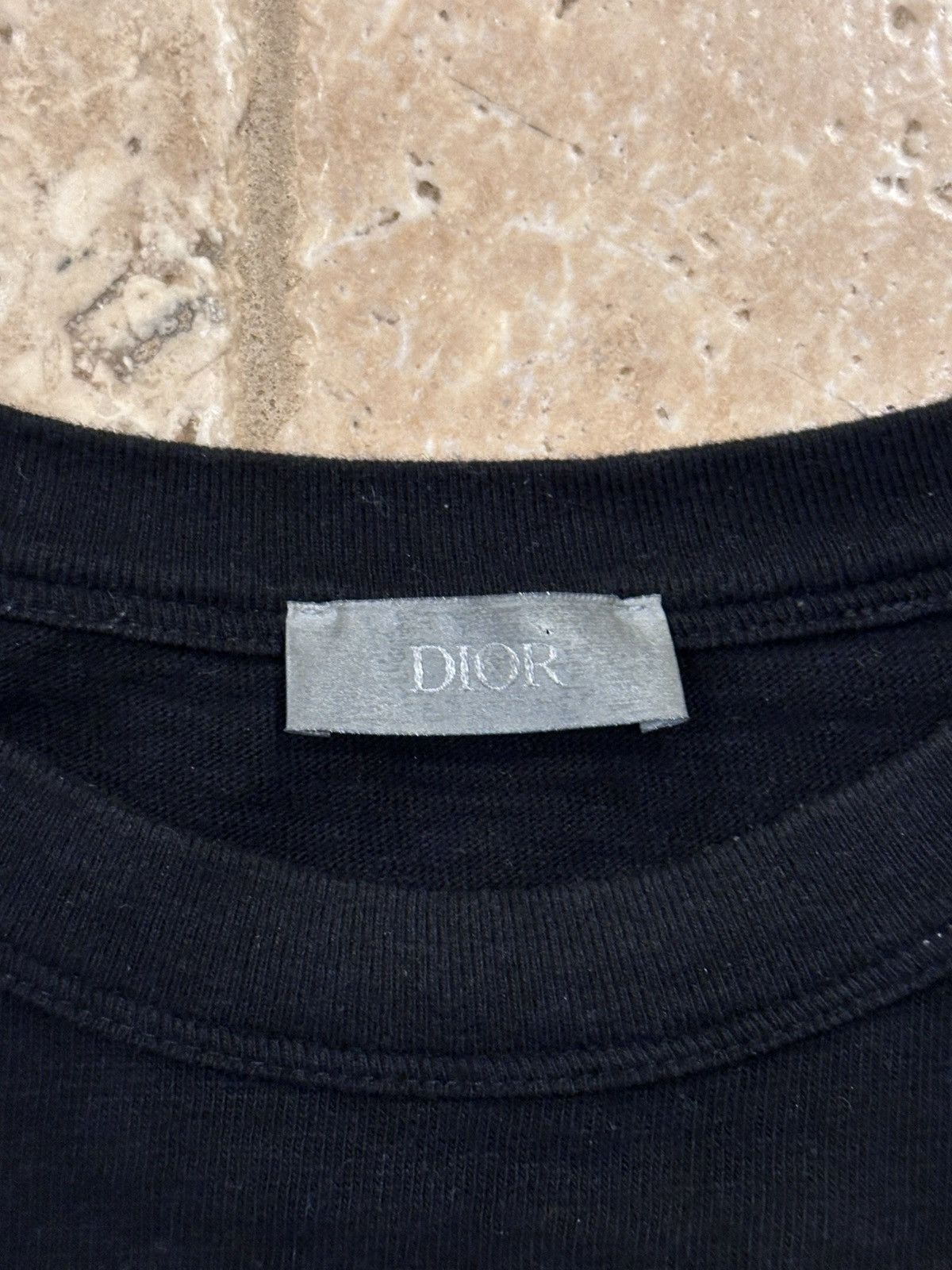 DENIM TEARS × Dior Dior x Denim Tears Floral Embroidered Logo Black t-Shirt Size US M / EU 48-50 / 2 - 7 Thumbnail