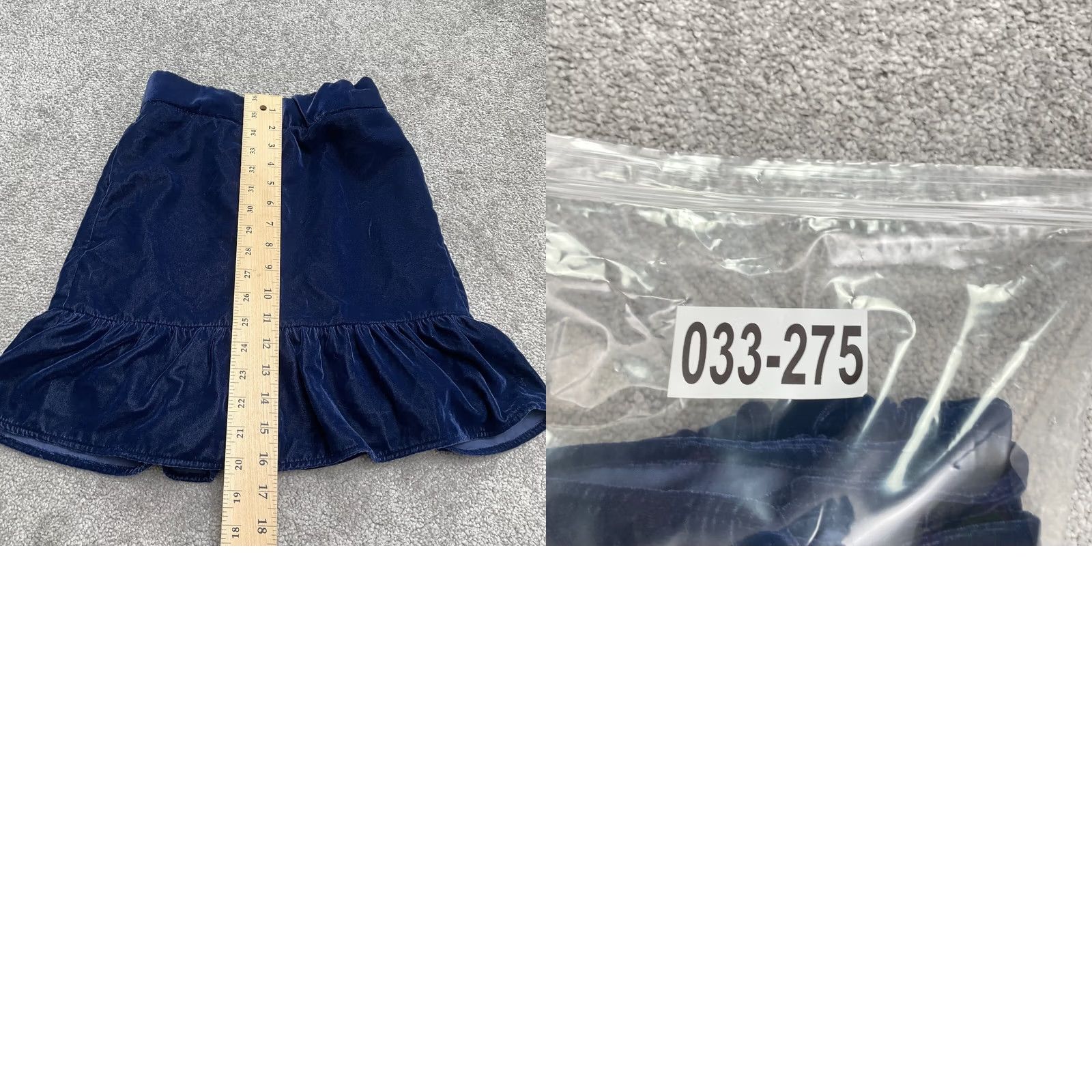 J.Crew J.Crew Skirt Womens XXS Velvet Knee Length Elastic Waist A-Line Casual Work Blue Offset: None Size 24" / US 00 / IT 34 - 8 Thumbnail