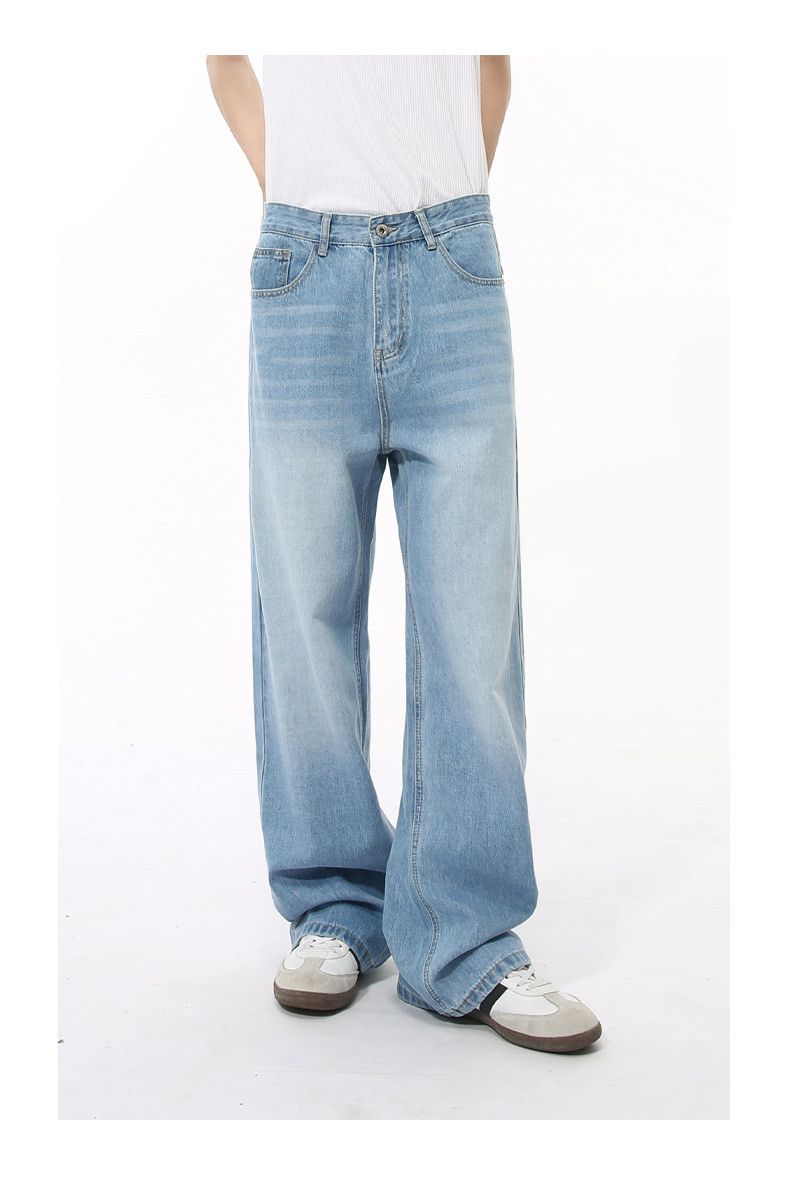 Japanese Brand × Jean Japanese retro simple straight loose washed jeans Size US 32 / EU 48 - 1 Thumbnail