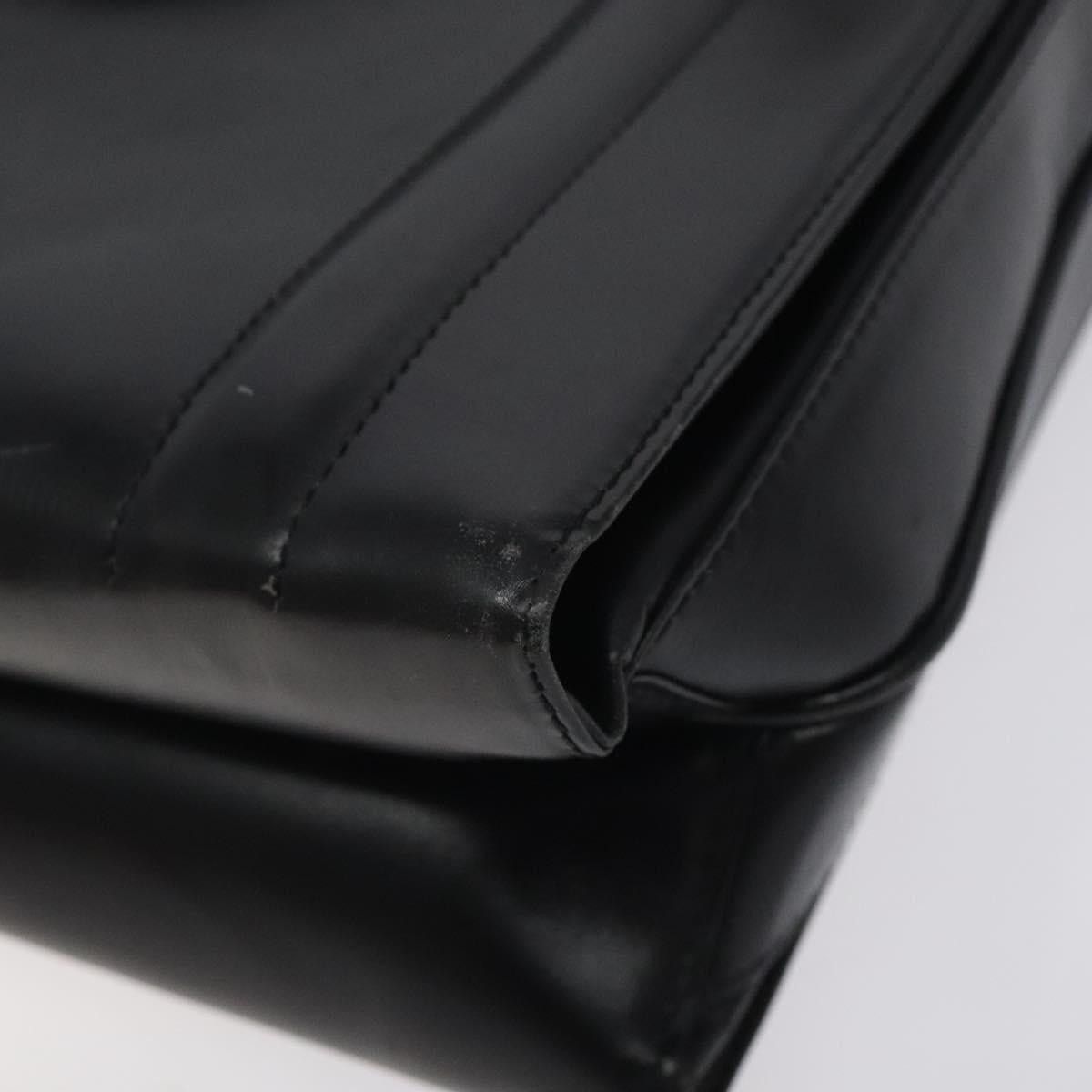 Gucci GUCCI Hand Bag Leather Black Gold Size ONE SIZE - 8 Thumbnail