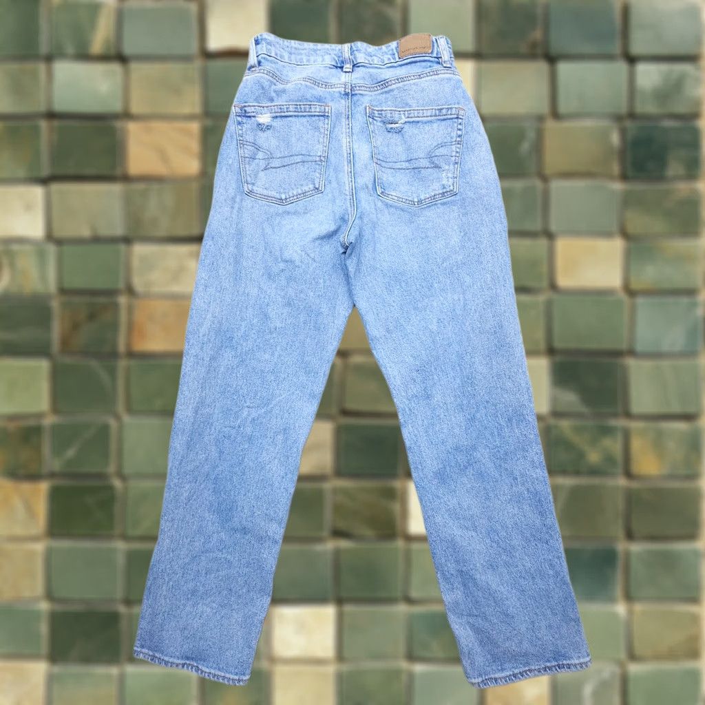 American Eagle Outfitters American Eagle Outfitters Jeans Womens 2 Light Wash Distressed Straight 90s Bohemian Festival Vintage No Size 26" / US 2 / IT 38 - 1 Thumbnail