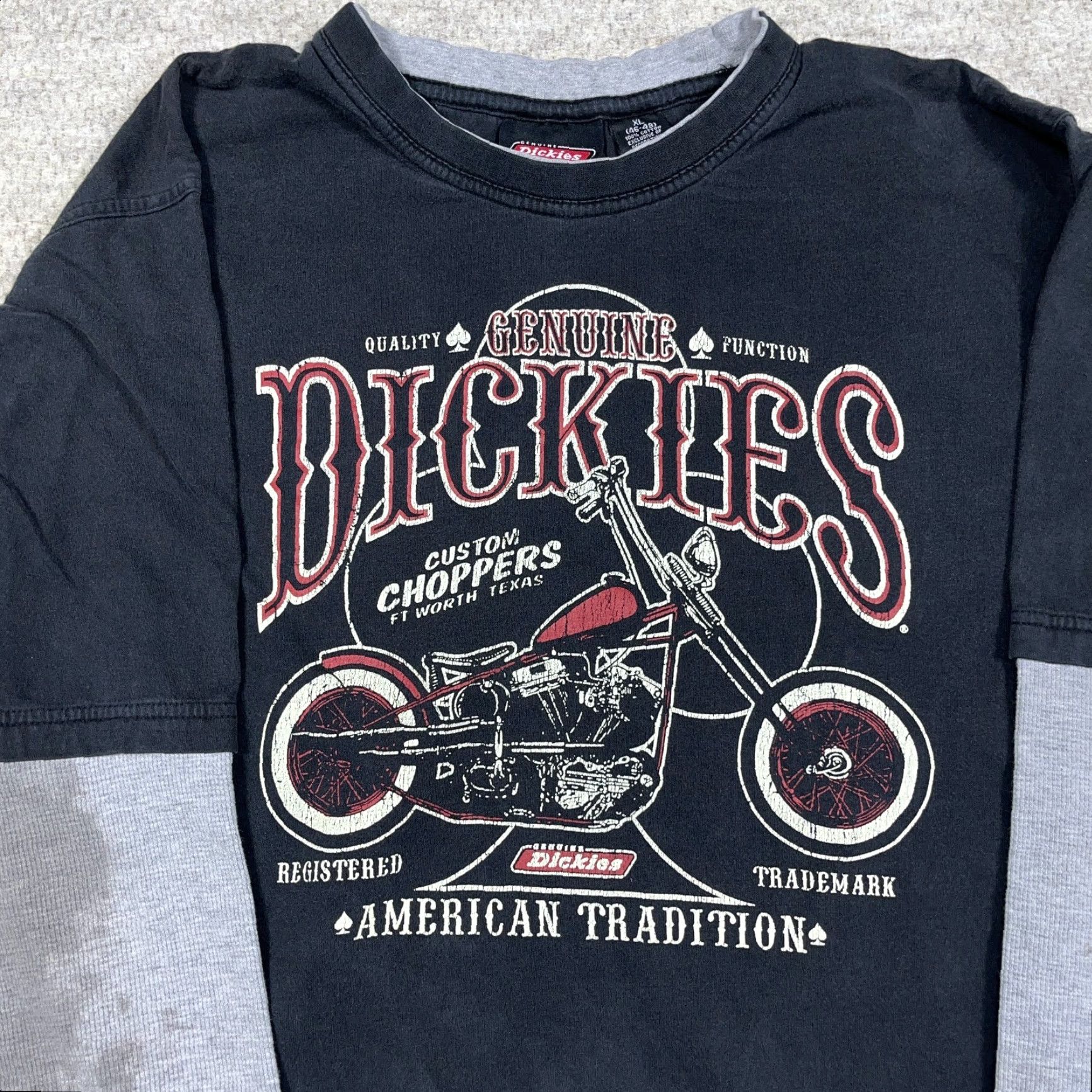 Dickies VINTAGE Dickies Shirt Men XL Black Motorcycle Chopper Thermal Distressed Graphic Print 80s Logo USA Hipster Motorcycle Long Sleeve Crew Neck KnIQ? Size US XL / EU 56 / 4 - 2 Thumbnail