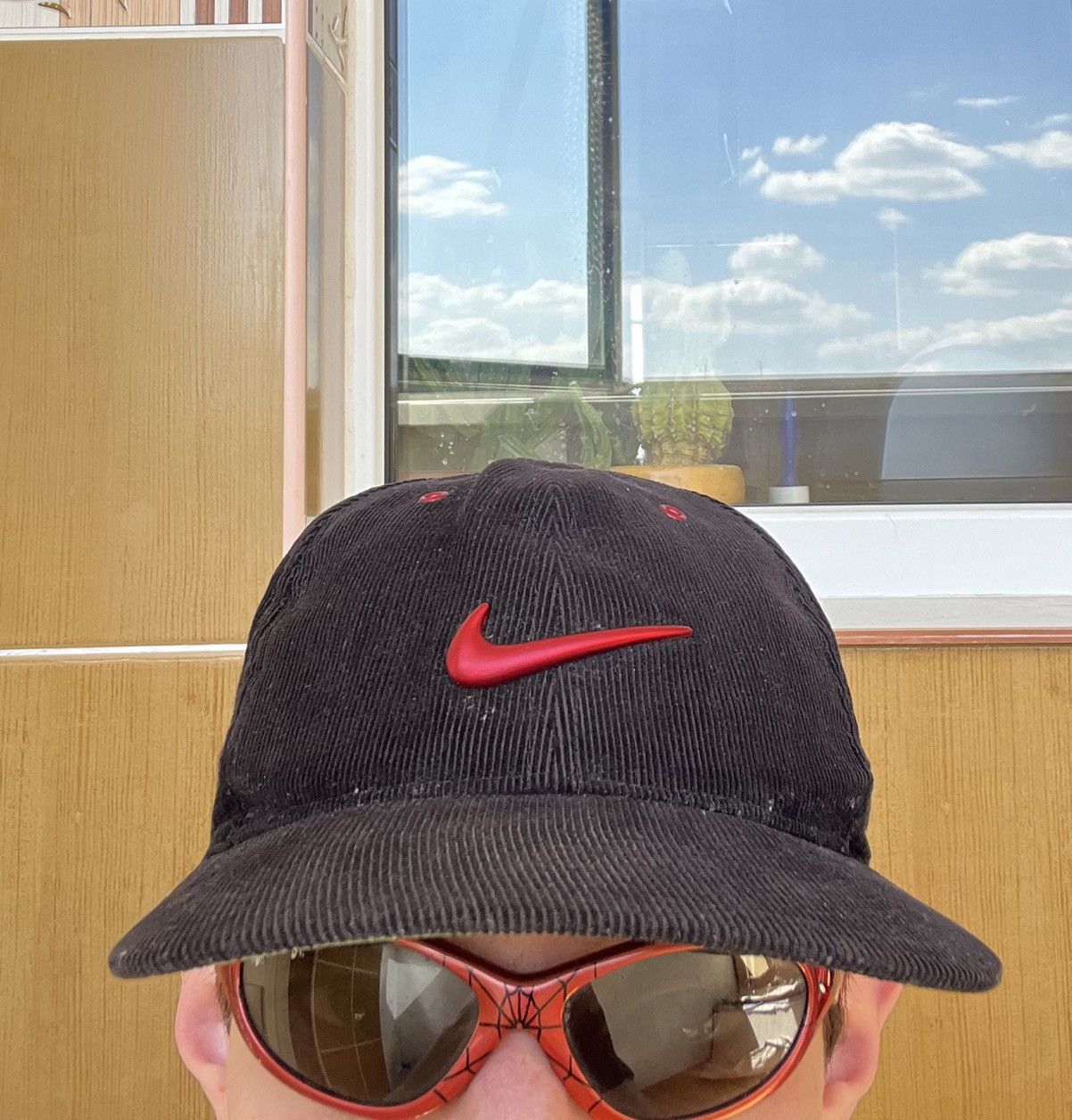Vintage Nike Gorpcore Centr Logo Swoosh corduroy hats cap