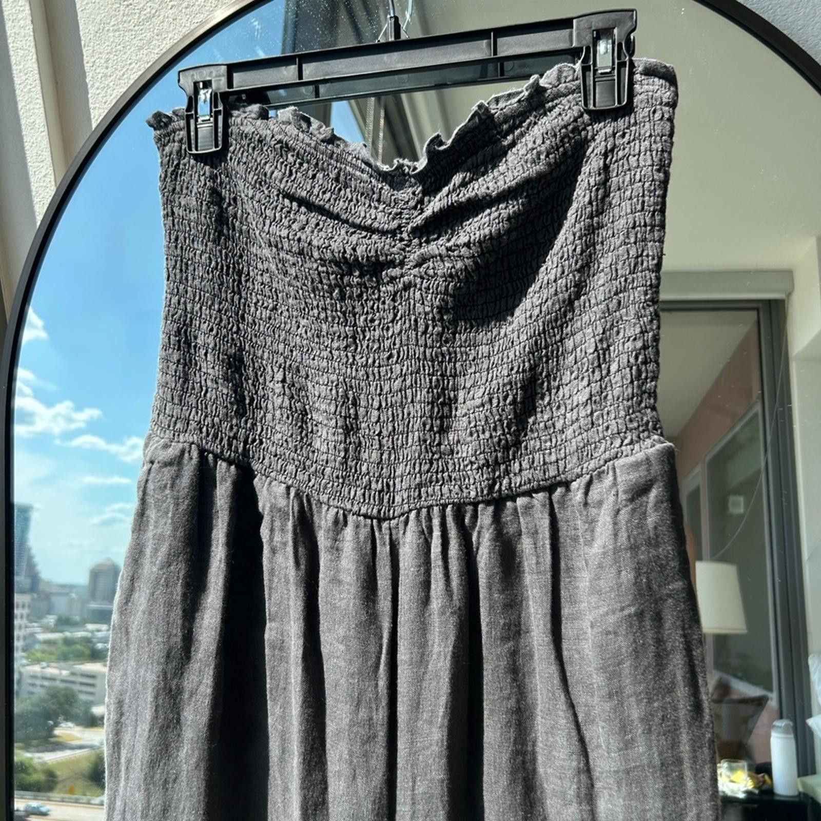 Faherty Faherty Charcoal Wide Leg Jumpsuit Size 28" / US 6 / IT 42 - 5 Thumbnail