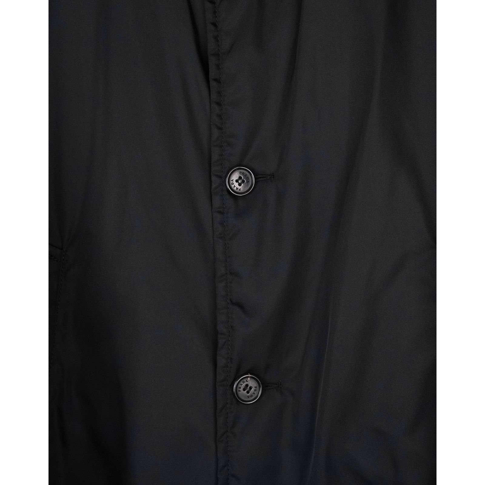 Prada Vintage prada black padded nylon button front coat jacket Size US L / EU 52-54 / 3 - 8 Thumbnail