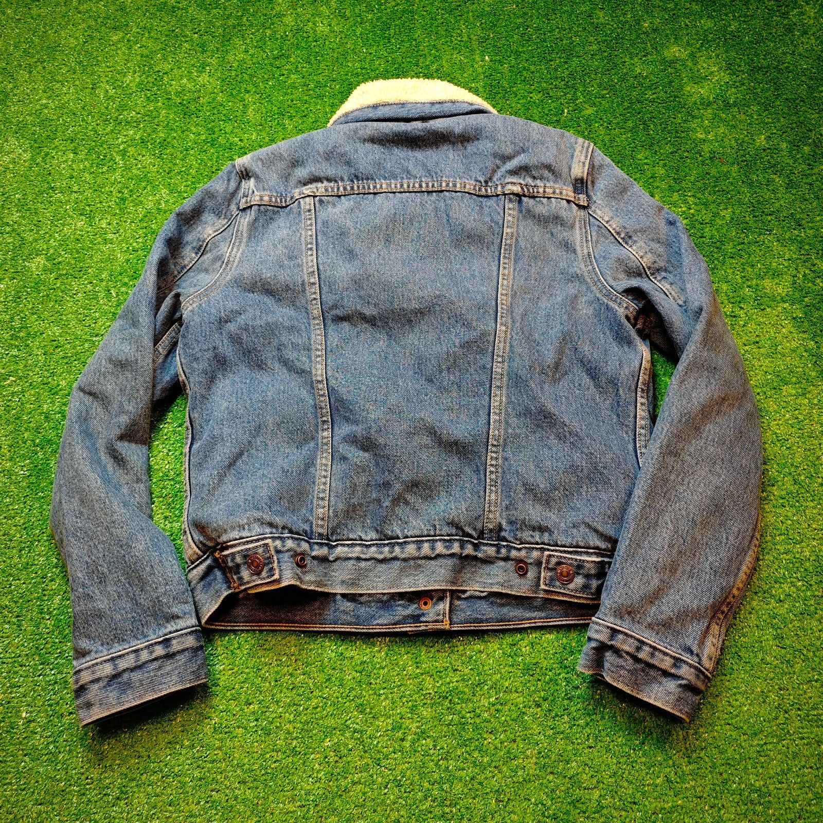 Levi's Levi's Denim Sherpa Jacket Womens S Collared Outdoors Trucke Size S / US 4 / IT 40 - 2 Thumbnail