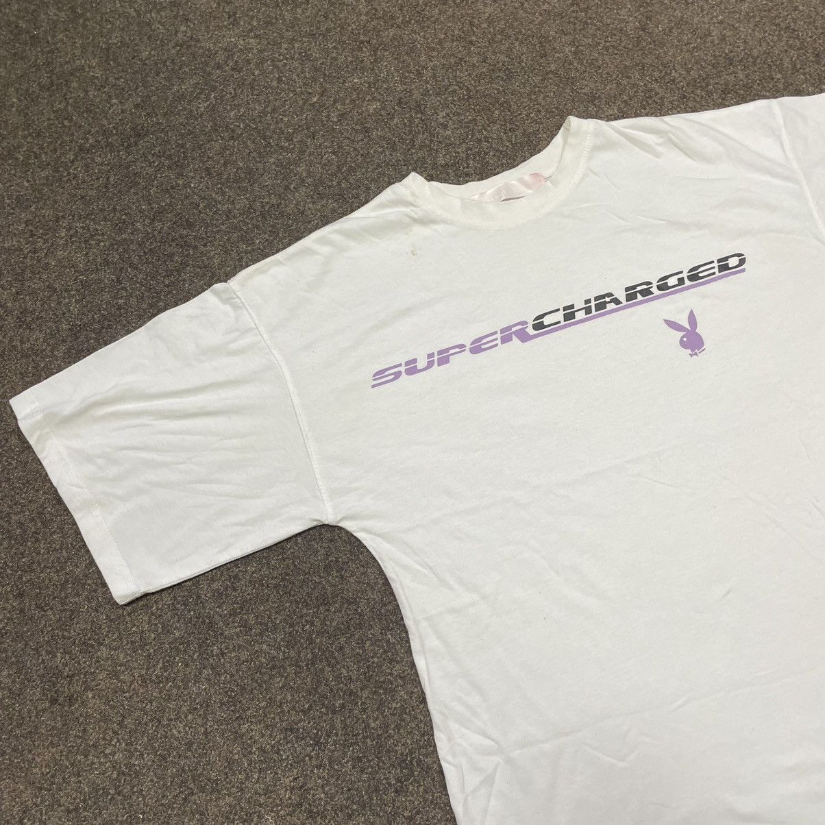 Vintage Y2K Supercharged Graphic Tee Sun Faded Streetwear Slim L Size US L / EU 52-54 / 3 - 3 Thumbnail