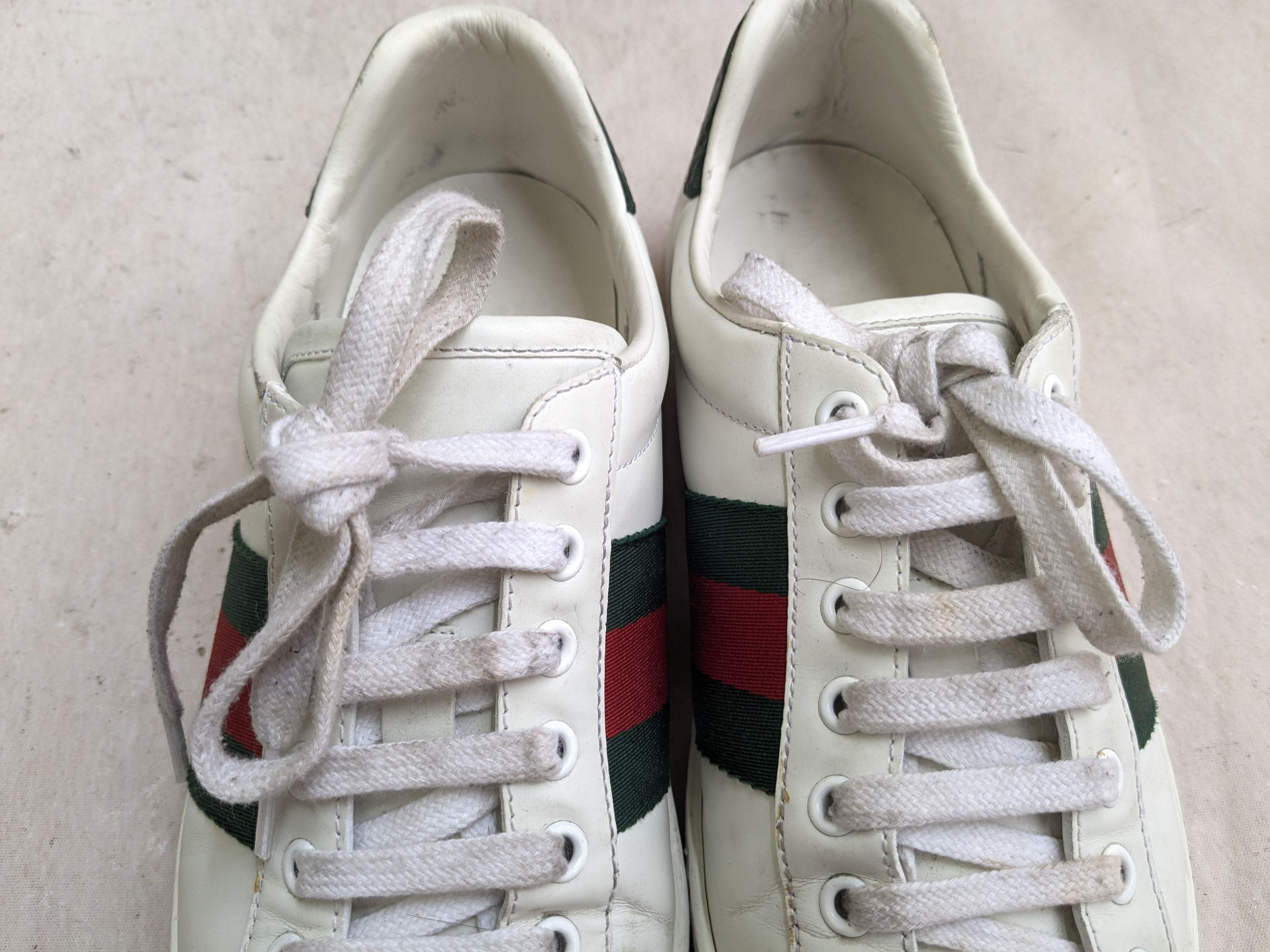 Gucci Gucci Ace Sneakers White Low Tops 7 Leather Size US 7 / EU 40 - 6 Thumbnail