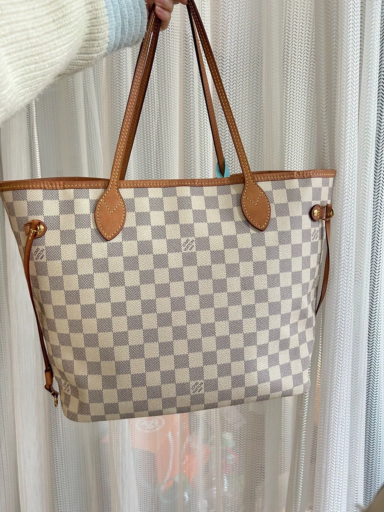 Louis Vuitton LV Neverfull MM White Monogram 98 New Size ONE SIZE - 2 Thumbnail