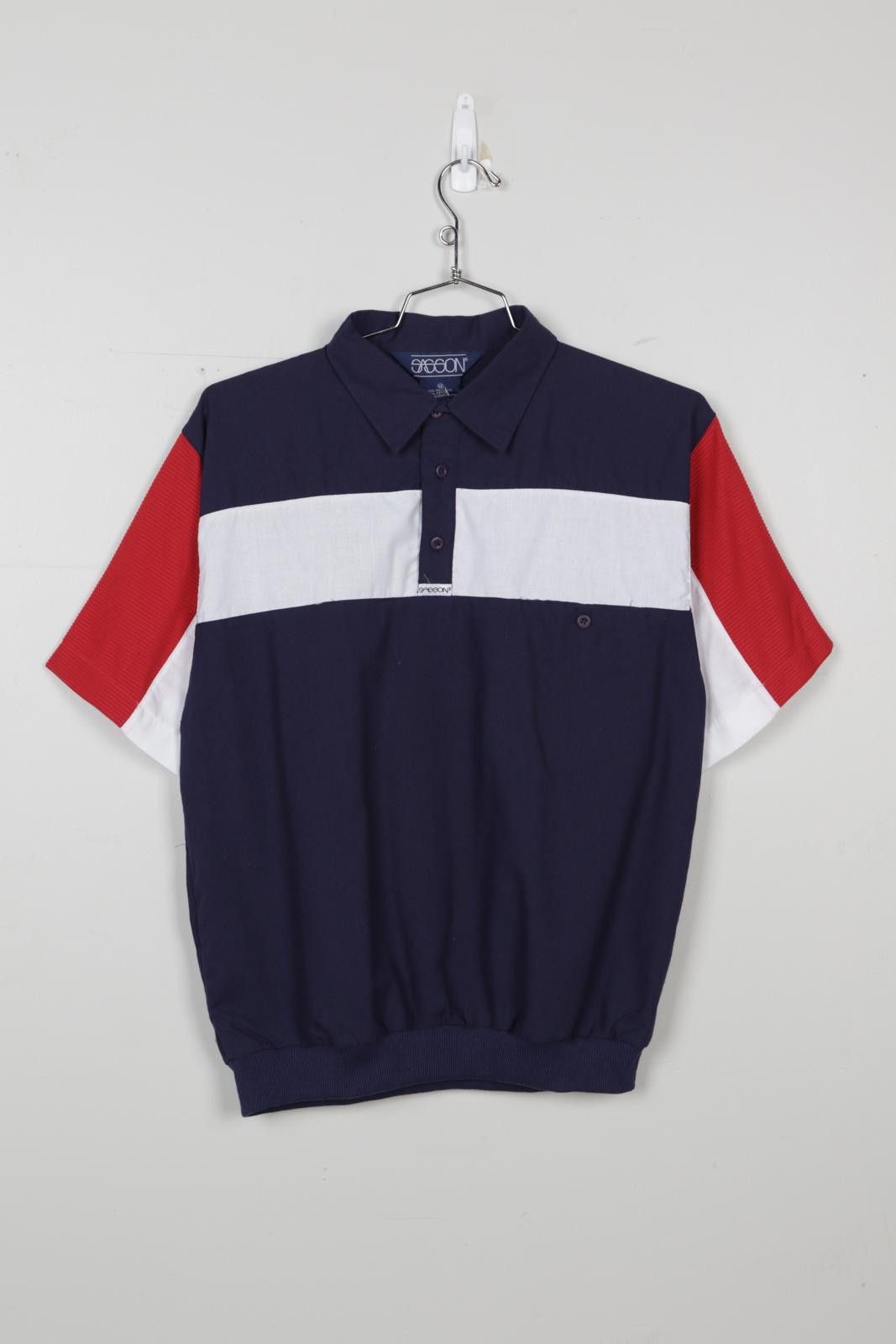 Other 90's Sasson Tri-Color Short Sleeve Polo Size M / US 6-8 / IT 42-44 - 1 Thumbnail