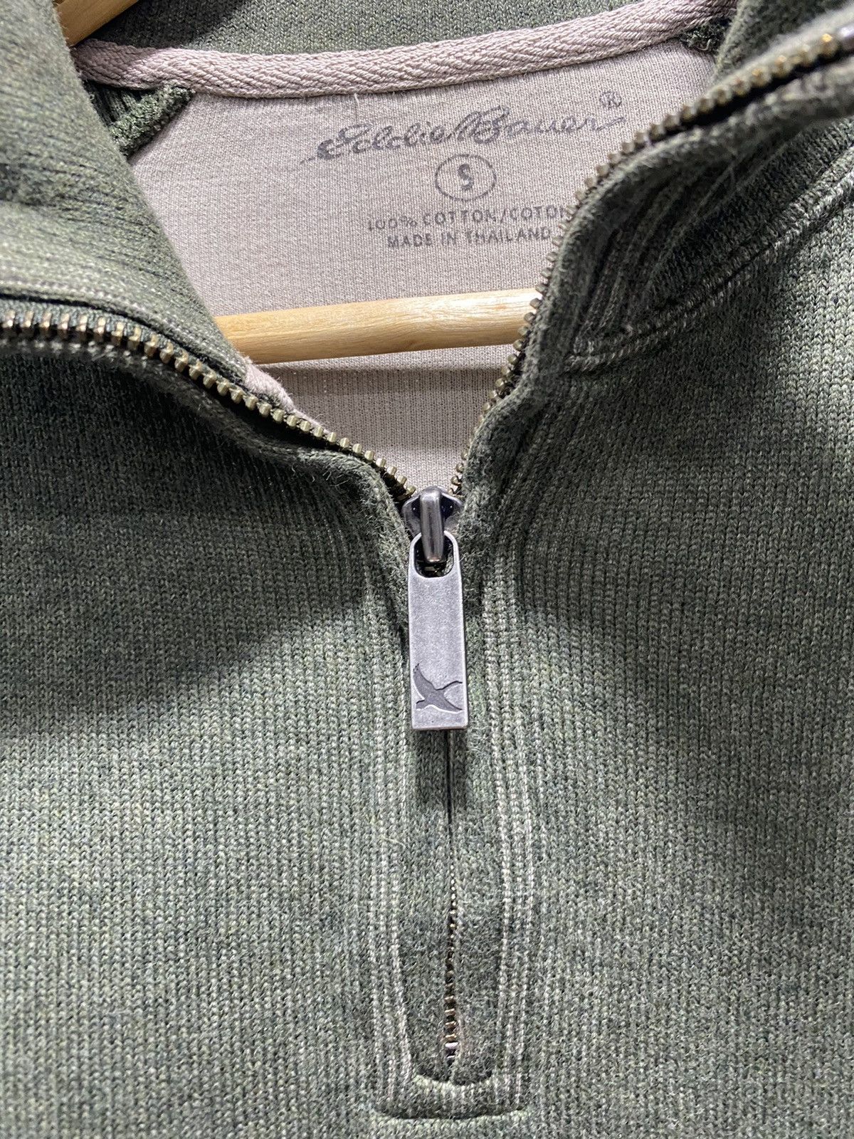 Eddie Bauer × Vintage ☠️ Eddie Bauer Military Knit Halfzipper Sweater 90s Size US S / EU 44-46 / 1 - 4 Thumbnail