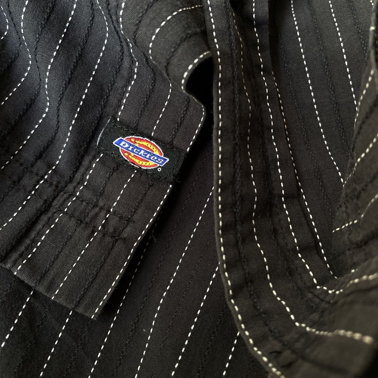 Dickies Dickies Black Shirt with White and Black Stitched Stripes Size US XXL / EU 58 / 5 - 11 Thumbnail