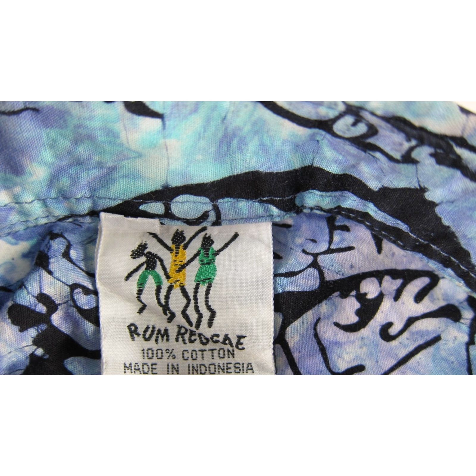 Vintage VINTAGE Rum Reggae Blue Fish Cotton Button Up Short Sleeve Hawaiian Shirt Men L Size US L / EU 52-54 / 3 - 3 Thumbnail