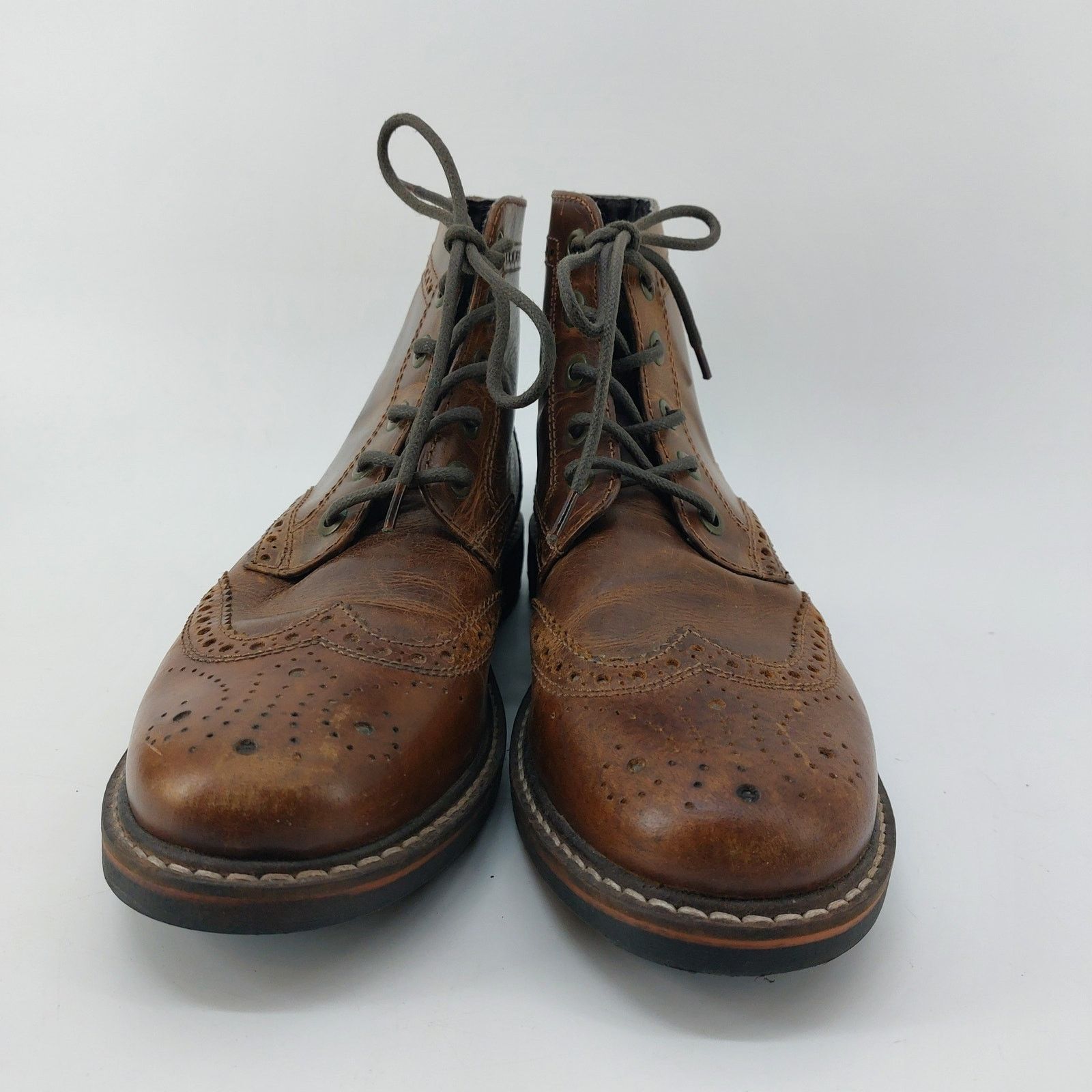 Crevo Crevo Speakeasy Memory Chestnut Lace Up Leather Boots Sz 11 Size US 11 / EU 44 - 7 Thumbnail