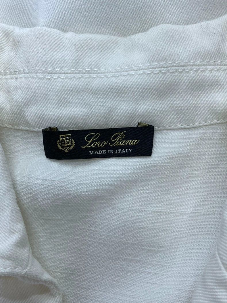 Loro Piana LORO PIANA size40 White pocket embroidered top Size M / US 6-8 / IT 42-44 - 4 Thumbnail