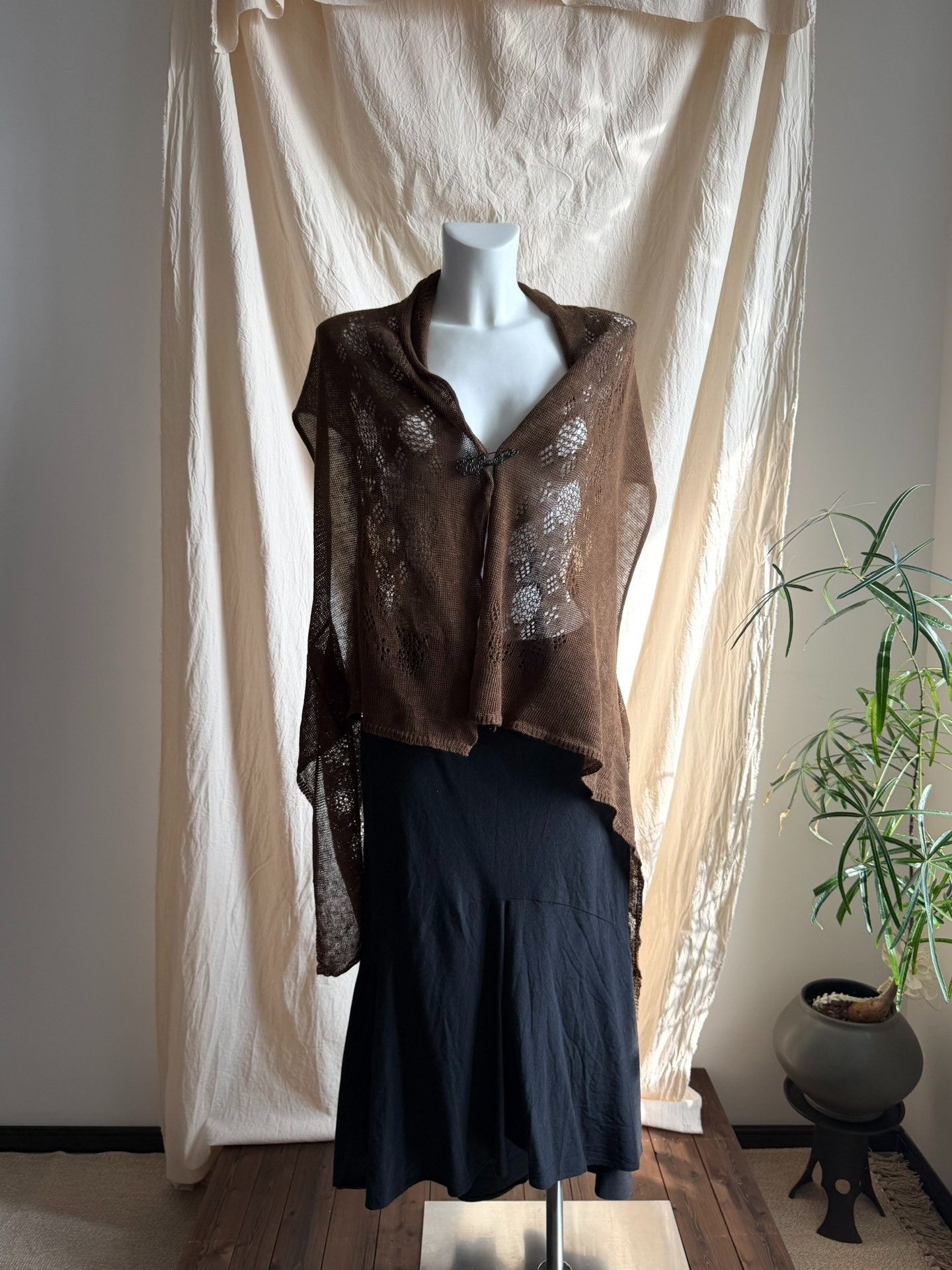 Y's Y'sforliving Openwork Knit Vest Cardigan Size M / US 6-8 / IT 42-44 - 1 Thumbnail