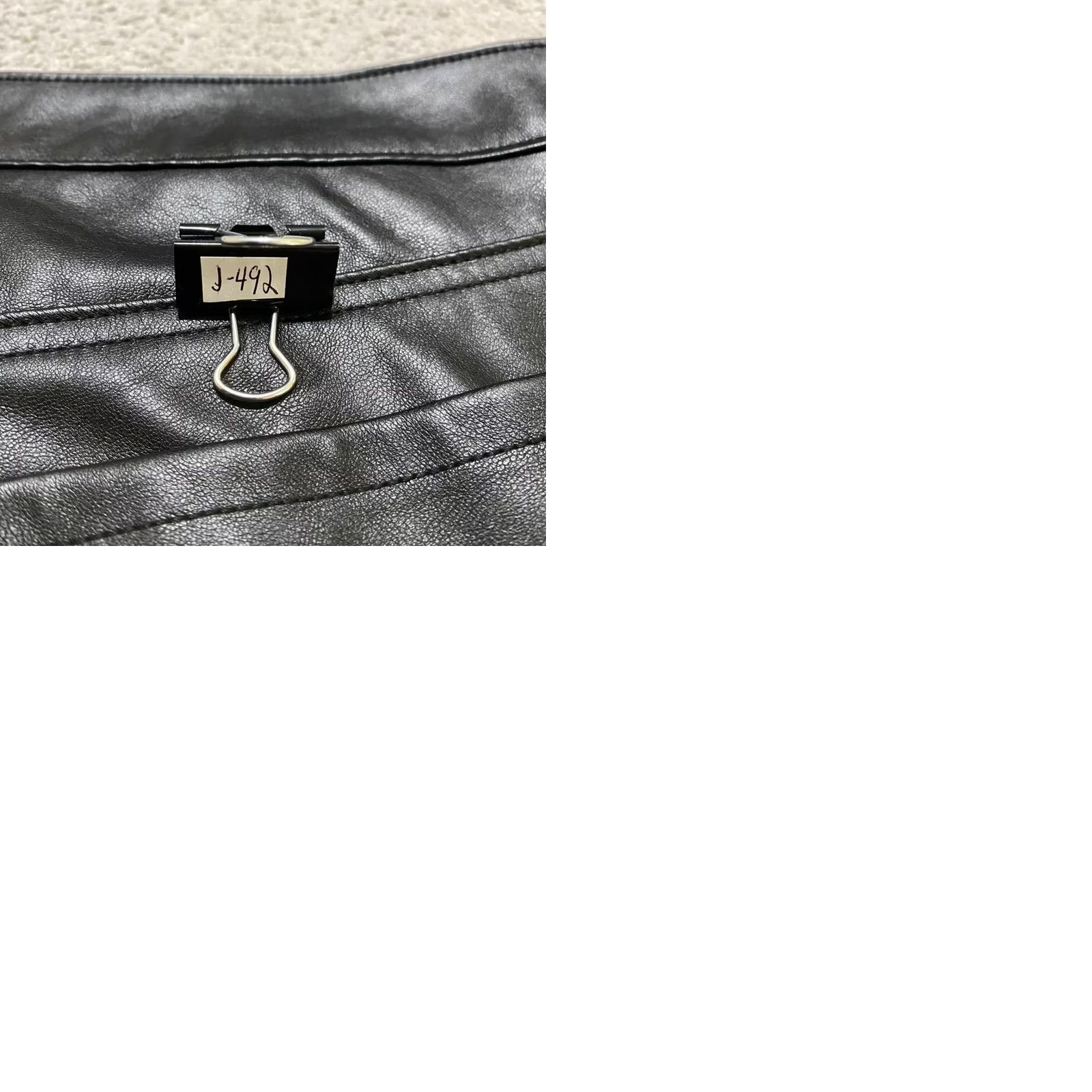 Old Navy Old Navy Pants Womens 16 Black High-Rise Faux Leather Straight Ankle Regular Size 16 Black Size 38" / US 16 / IT 52 - 9 Thumbnail