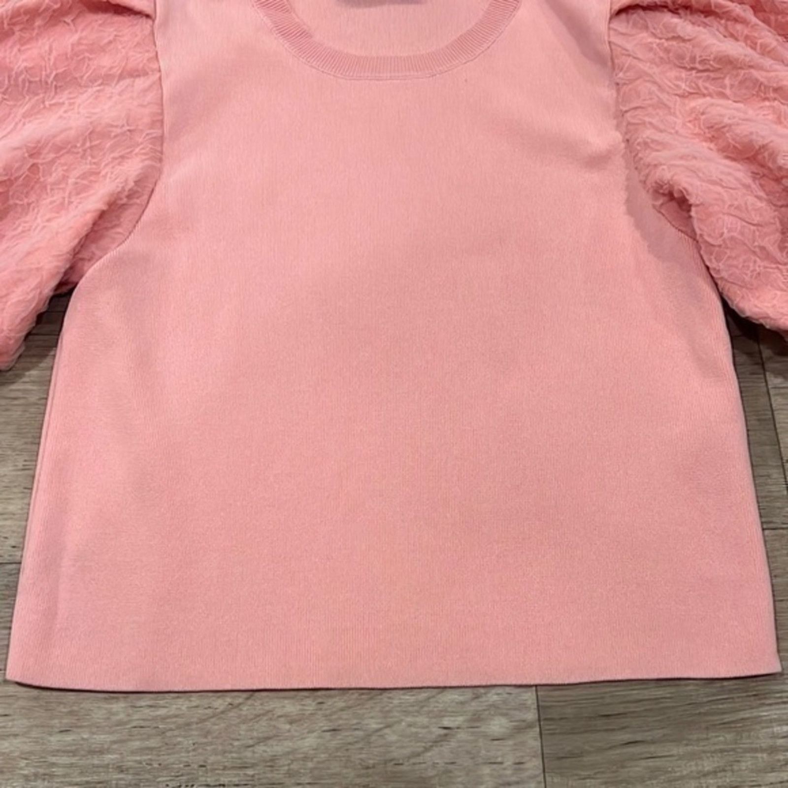Zara ZARA Top with Full Textured Sleeves NWT Size M / US 6-8 / IT 42-44 - 6 Thumbnail