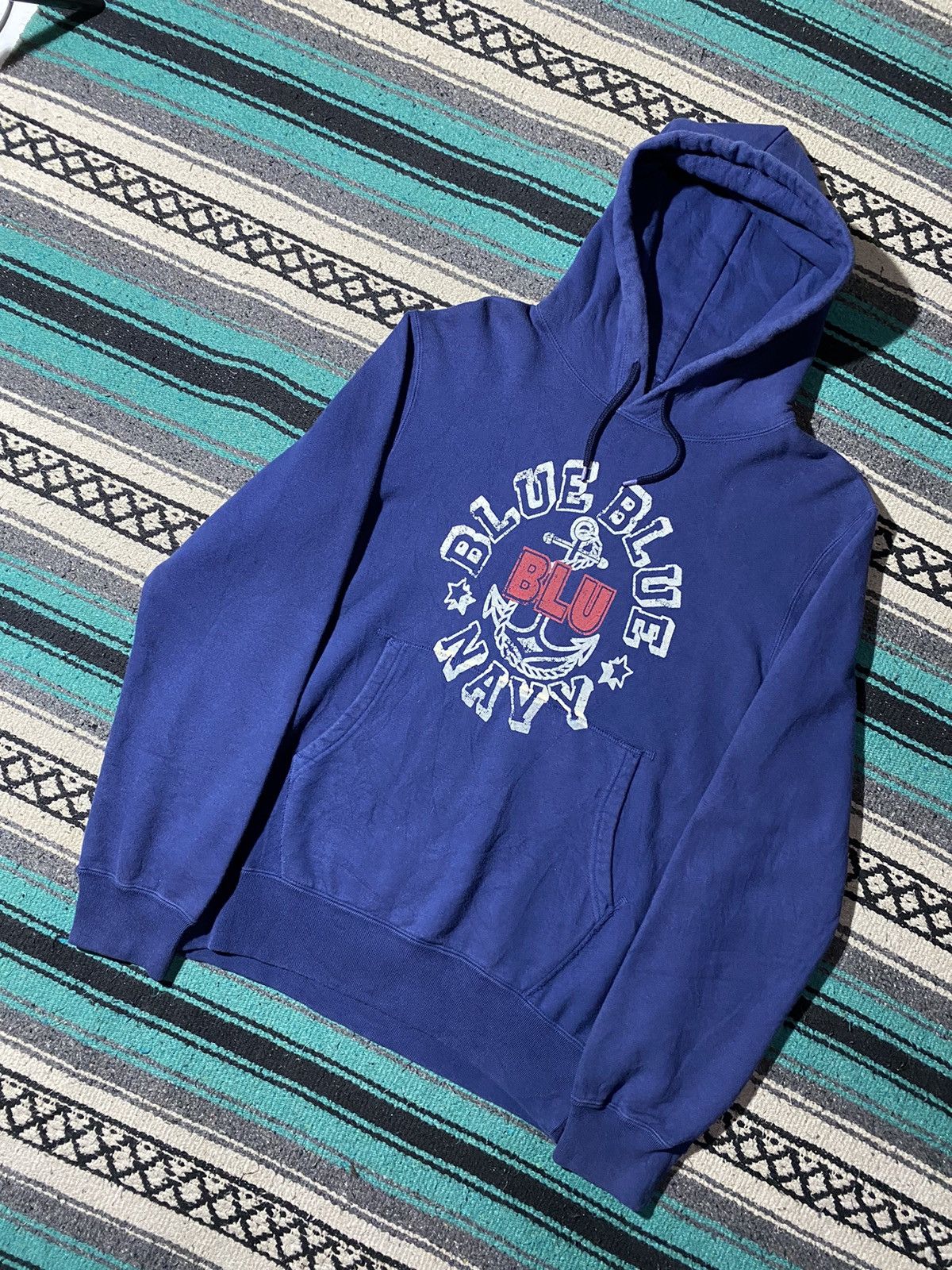 Blue Blue Japan × Vintage Vintage Blue Blue Indigo Dyed Hoodie Size US M / EU 48-50 / 2 - 2 Thumbnail