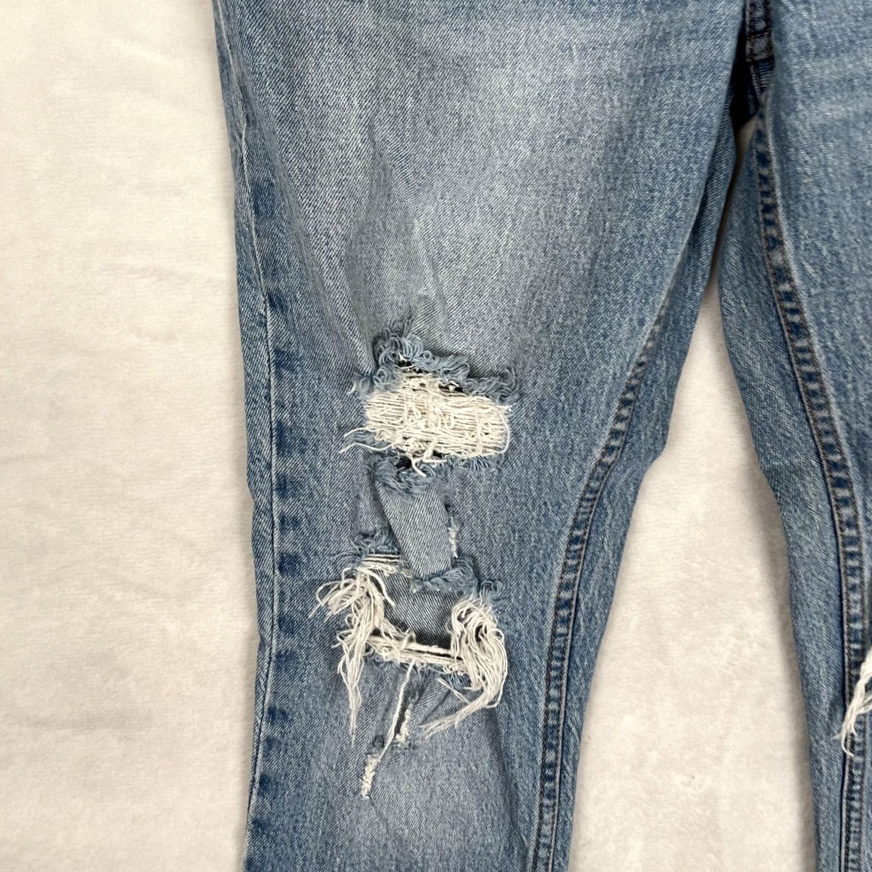 Abercrombie & Fitch VINTAGE Abercrombie & Fitch The Skinny High Rise Jeans Womens 27 4S Distressed Denim Size 27" / US 4 / IT 40 - 2 Thumbnail