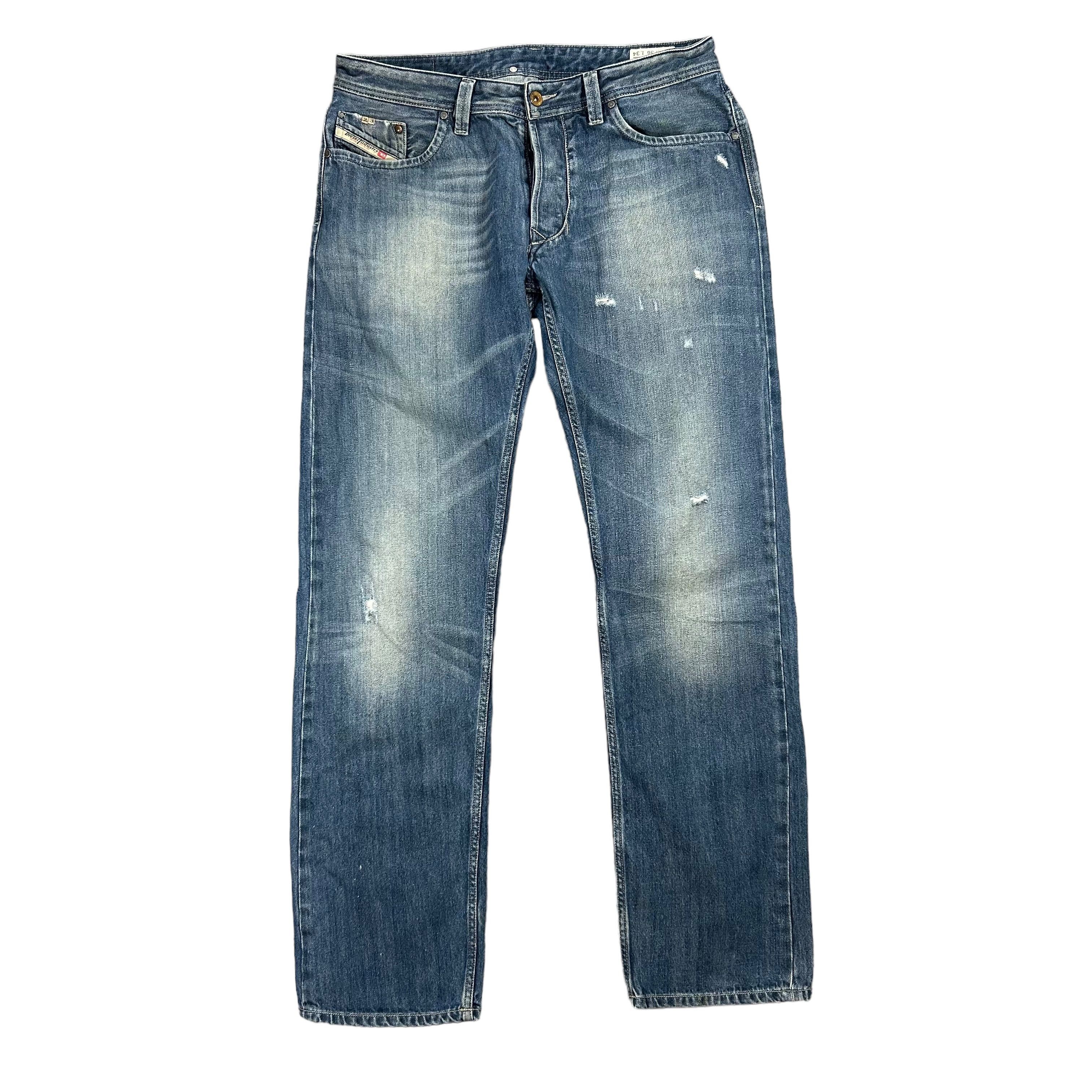 Diesel Diesel Larkee Regular Straight Blue Denim Jeans 008B4 W36L34 Size US 36 / EU 52 - 1 Thumbnail