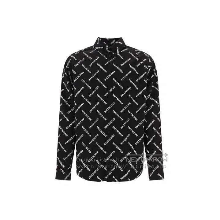 Balenciaga Balenciaga Black Print Long Sleeve Shirt. Size US M / EU 48-50 / 2 - 1 Thumbnail