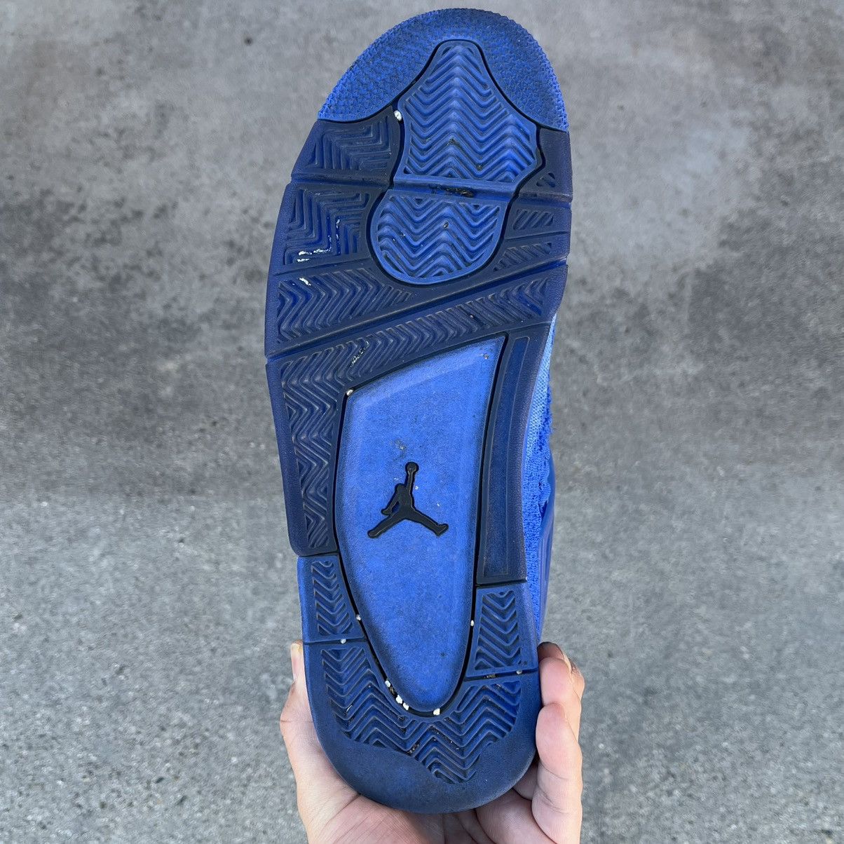 Jordan Brand × Nike 2019 Air Jordan 4 Retro Flyknit Royal Blue Sz 9.5 Size US 9.5 / EU 42-43 - 5 Thumbnail