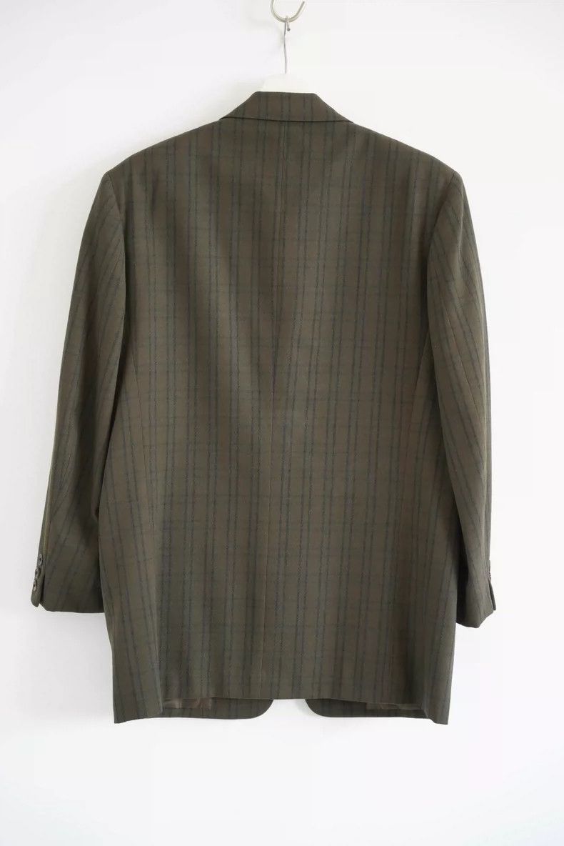 Yohji Yamamoto Yohji Yamamoto size s 80s Olive Green Retro Plaid blazer 2 Size 38S - 2 Thumbnail