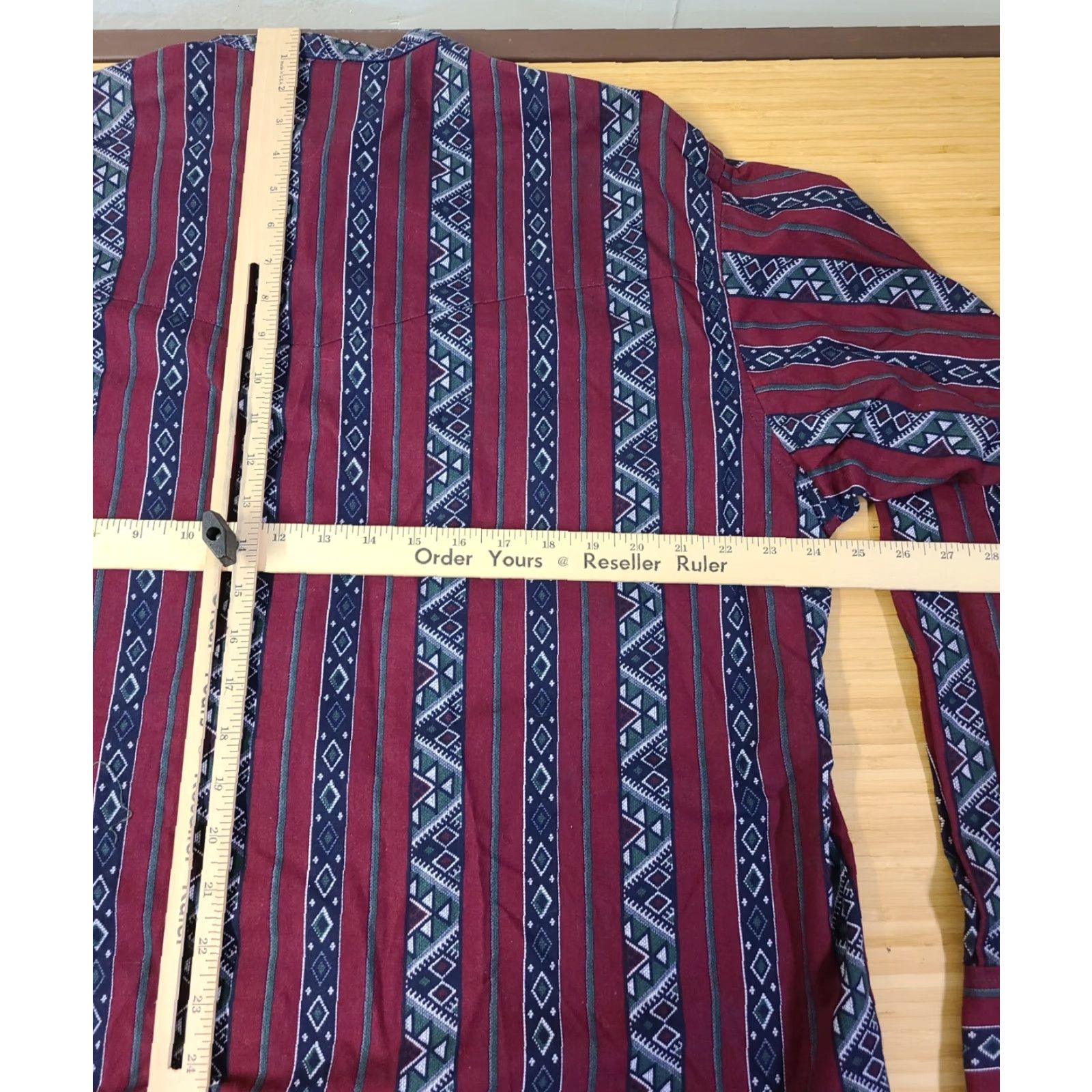 Wrangler Wrangler Shirt Mens XL Multicolor Geometric Long Sleeve Button-Up Button-Down Collar Tailoring Long Tails Size US XL / EU 56 / 4 - 7 Thumbnail