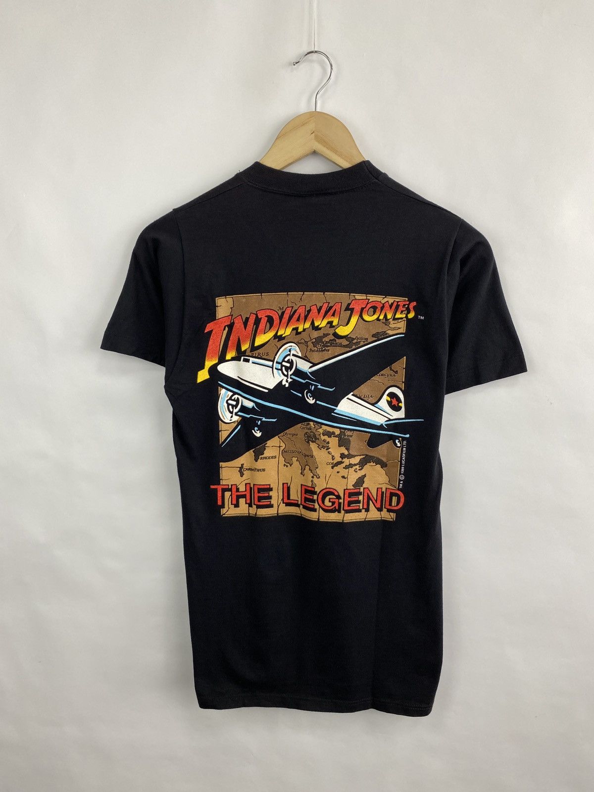 Disney 🇺🇸 Vintage 1989 Indiana Jones Rare T-Shirt Retro Y2K Hype Size US S / EU 44-46 / 1 - 3 Thumbnail