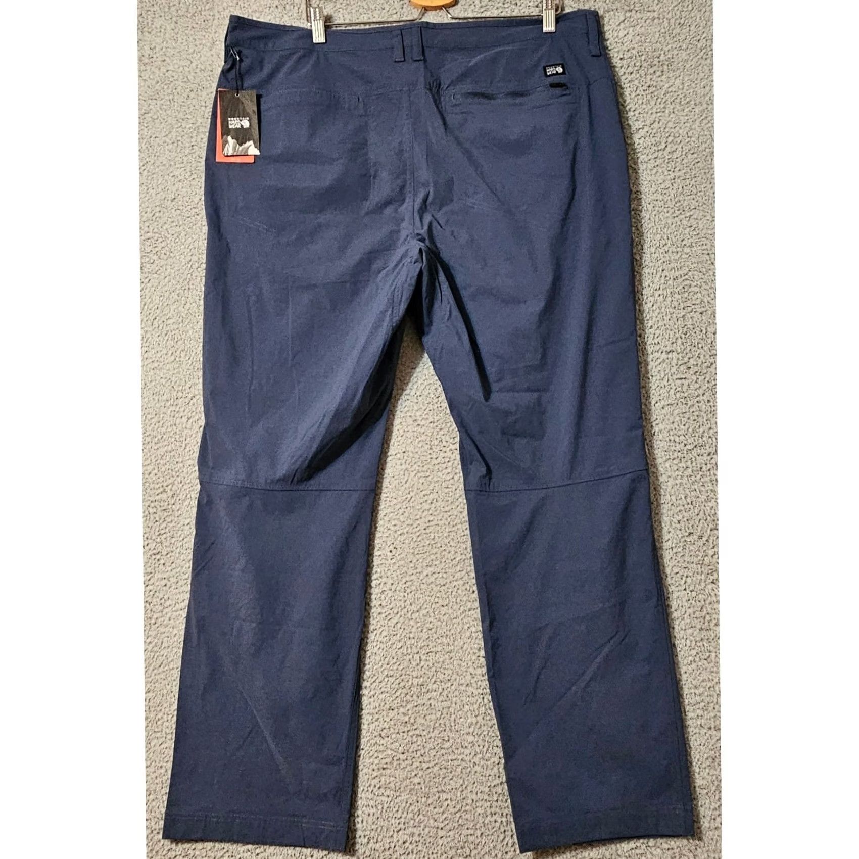 Mountain Hardwear Mountain Hardwear Pants Mens 42 x 30 Blue BASIN TREK Hiking Camp Pants Stretch Chino Men 42 Regular Blue Basin Trek Mens Pants Size US 42 / EU 58 - 2 Thumbnail