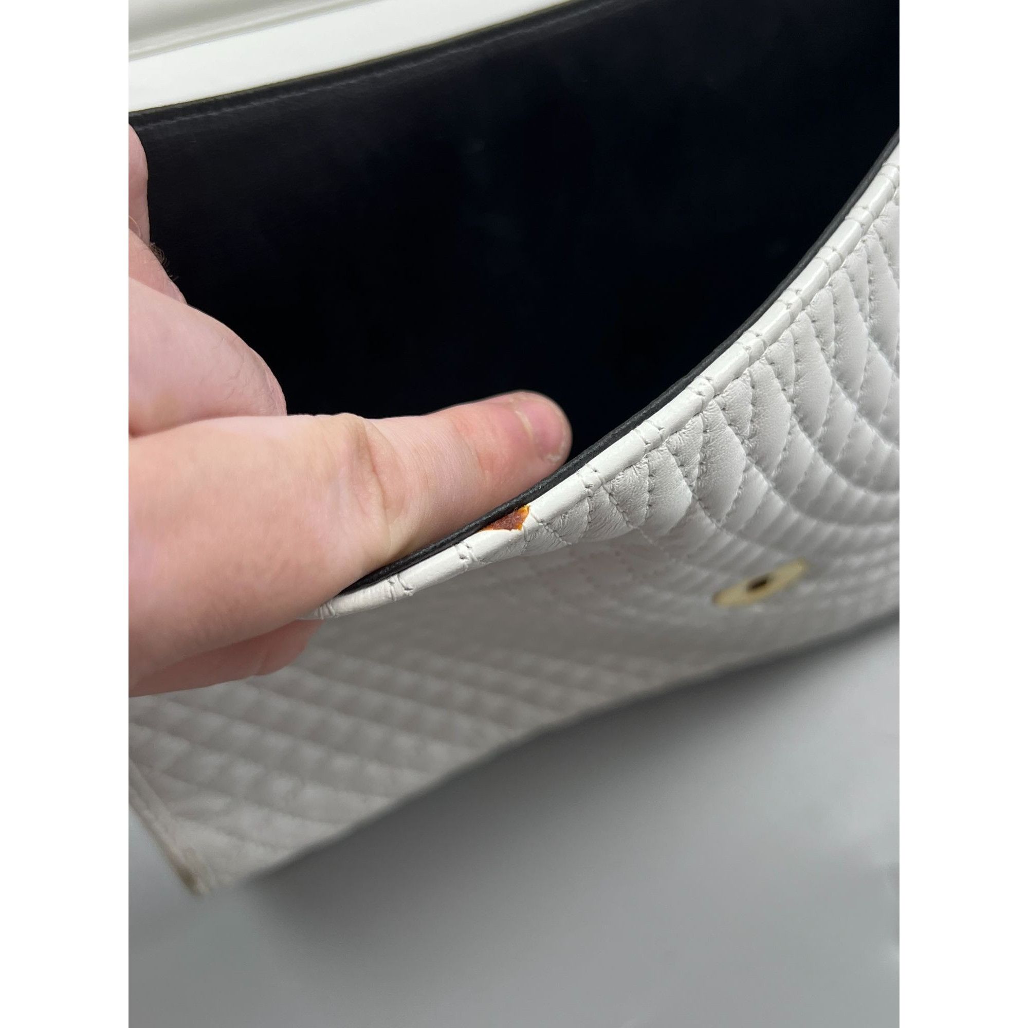 Bally Bally White Leather Quilted Clutch Bag (Y0782) Size ONE SIZE - 8 Thumbnail