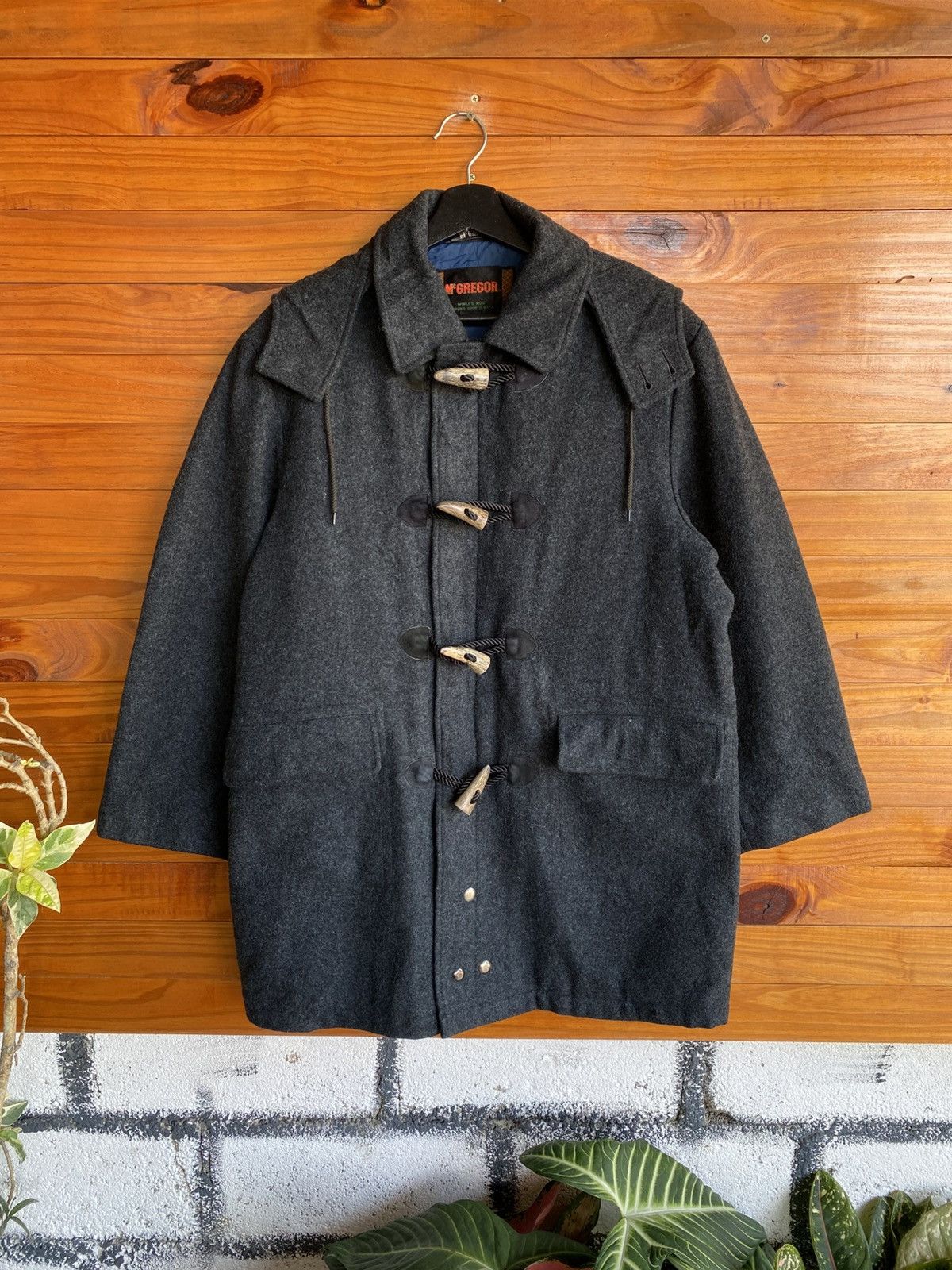 McGregor Vintage McGregor Wool Duffle Coat Hooded Toggle Jacket Grey Size US M / EU 48-50 / 2 - 3 Thumbnail