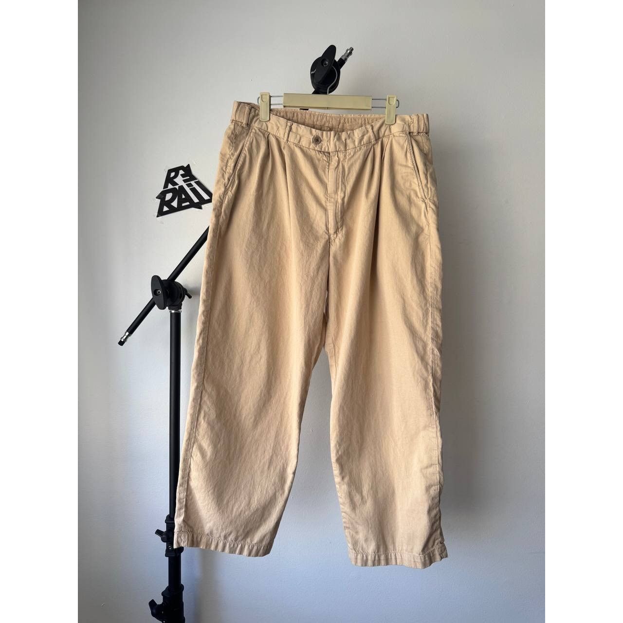 Naissance Naissance Wide Cropped Boxy Pants Beige Size US 34 / EU 50 - 1 Thumbnail