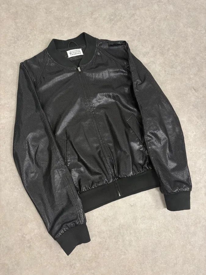 Maison Margiela SS2007 Maison Martin Margiela Black Perforated Leather Jacket Size US L / EU 52-54 / 3 - 4 Thumbnail