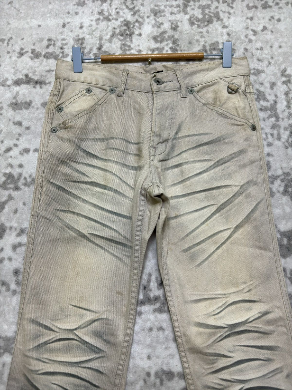 Hysteric Glamour Vintage Y2K Semantic Design Claw Mark Acid Wash Denim Jeans Size US 29 - 3 Thumbnail