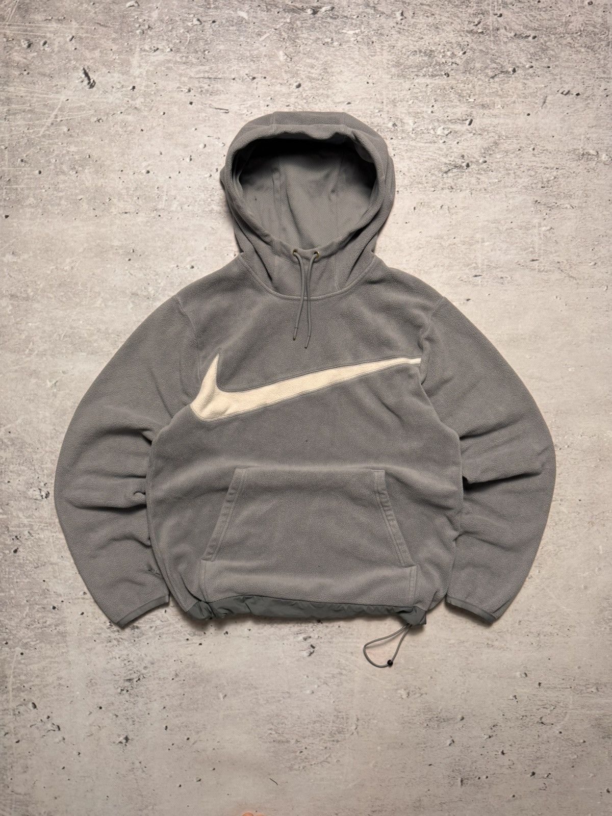 Nike × Vintage NIKE TEDDY FLEECE VINTAGE CENTER LOGO OVERSIZE BOXY HOODIE Size US S / EU 44-46 / 1 - 1 Thumbnail