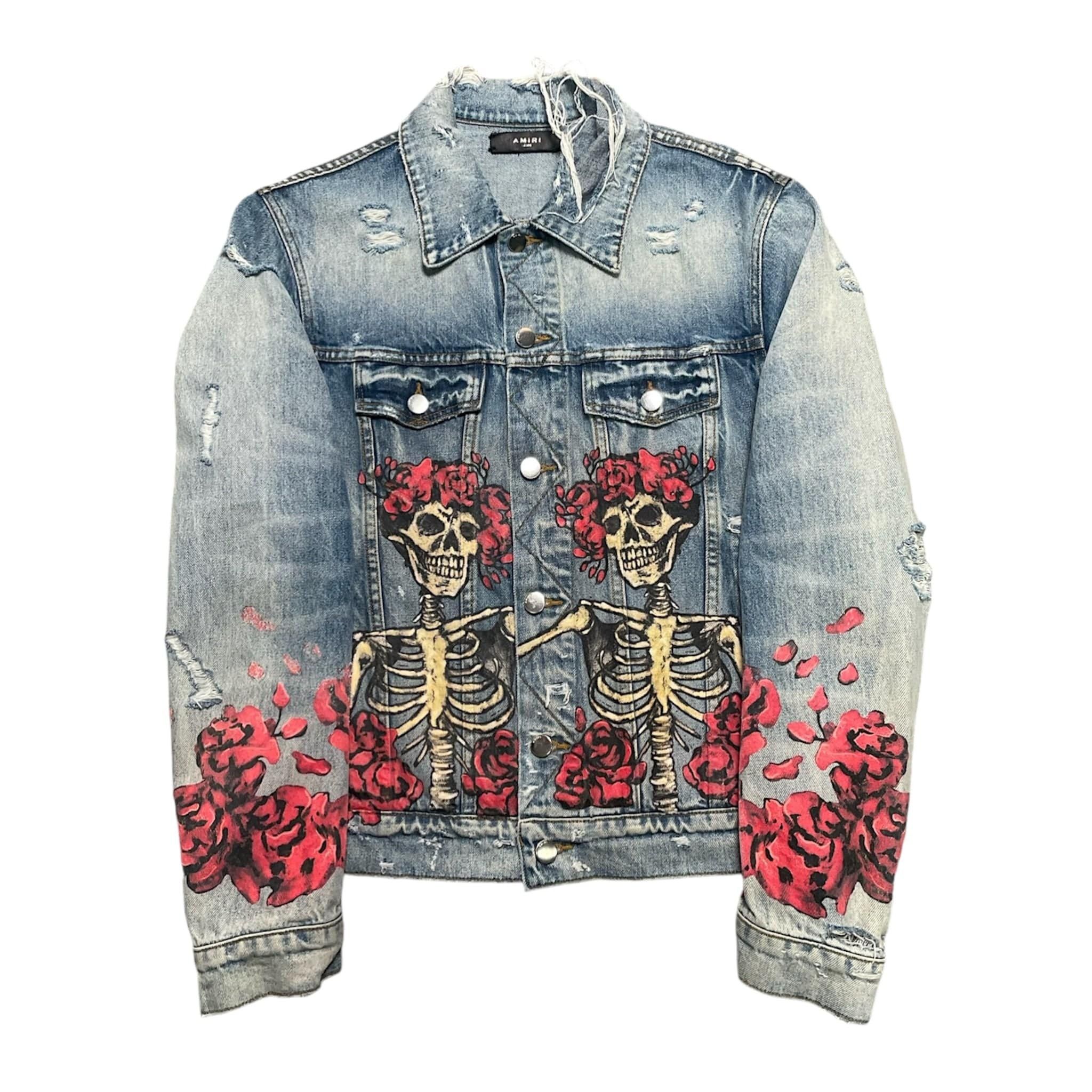 Amiri Amiri Grateful Dead Distressed Denim Jacket Indigo Size US L / EU 52-54 / 3 - 1 Thumbnail