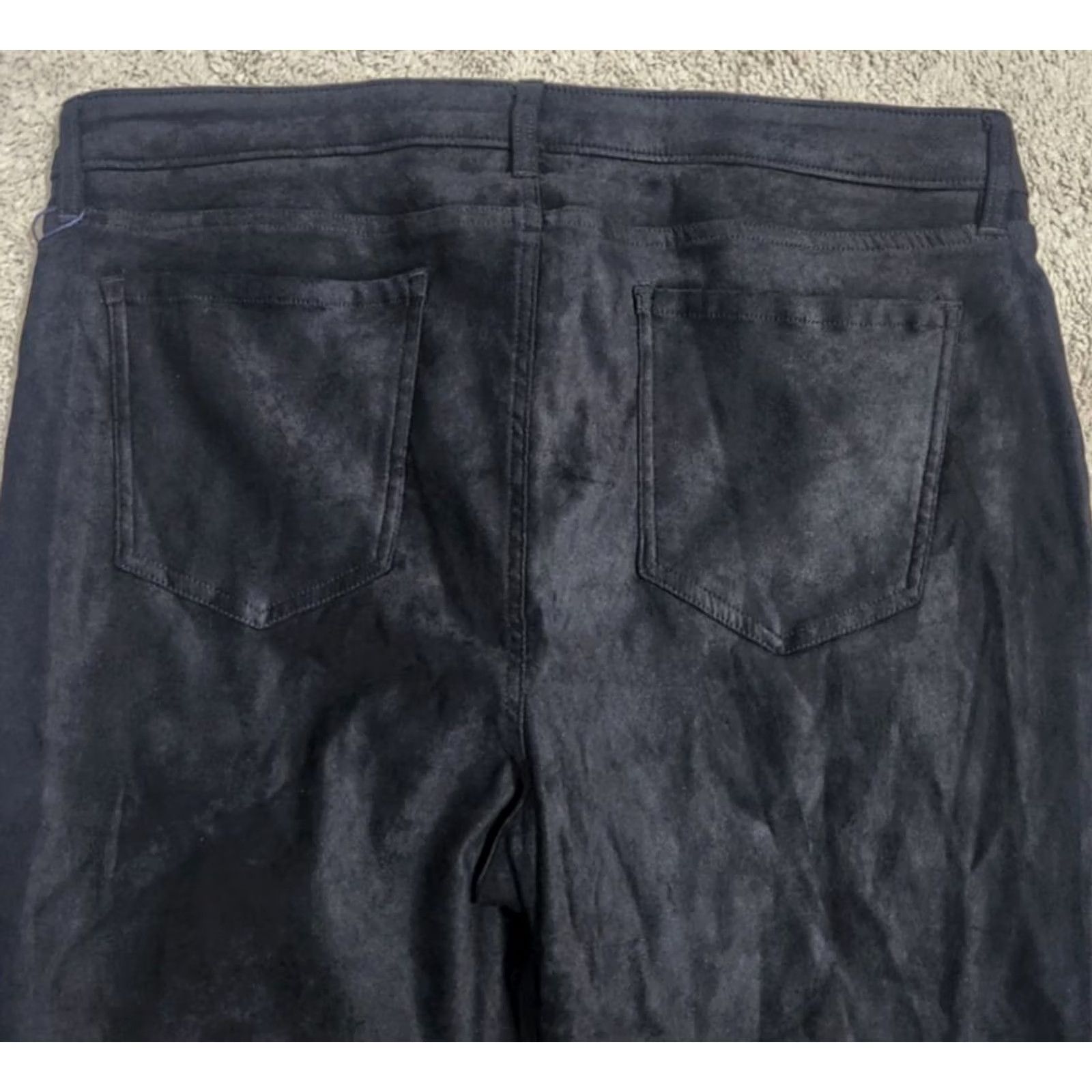 NYDJ NYDJ Sheri Slim Jeans Womens 14 Black Velvet Feel Pants Size 36" / US 14 / IT 50 - 4 Thumbnail