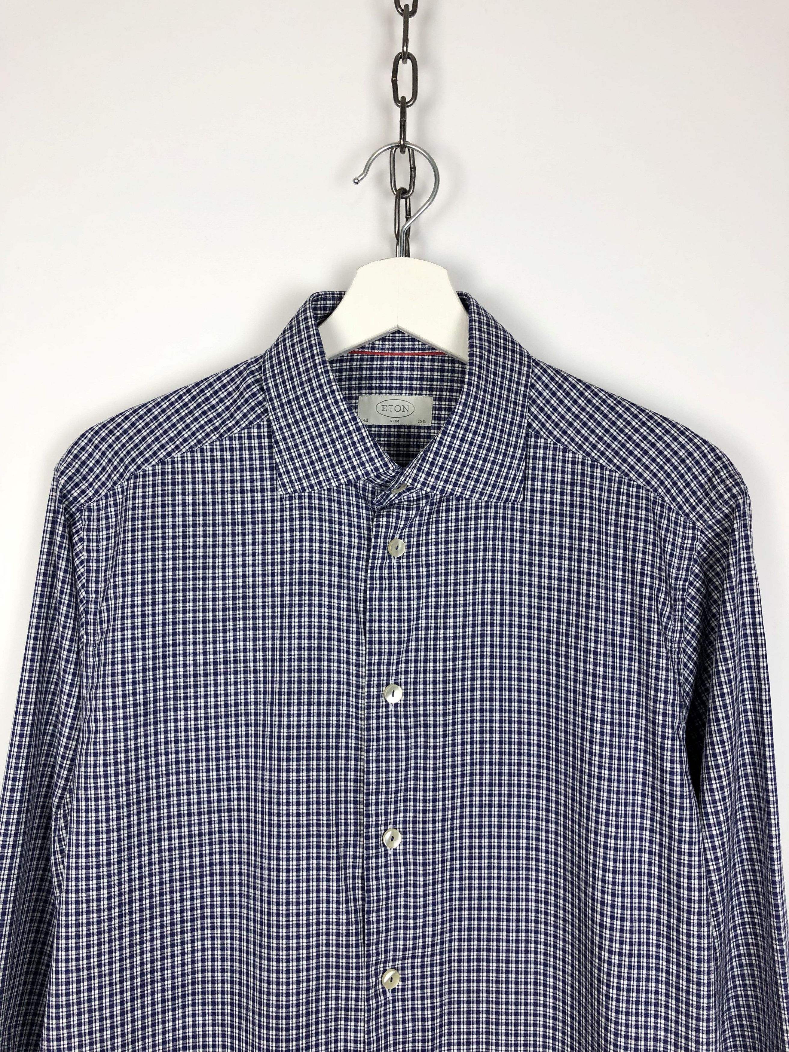 Eton Eton Check Shirt Slim size 15 3/4 Size US M / EU 48-50 / 2 - 2 Thumbnail