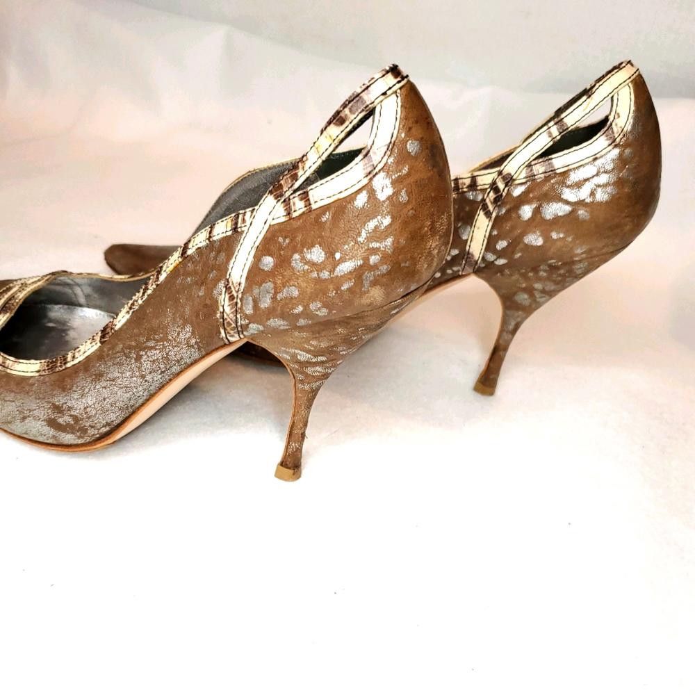 Miu Miu Miu Miu Distressed Leather Size 7.5 Heels Size US 7.5 / IT 37.5 - 4 Thumbnail