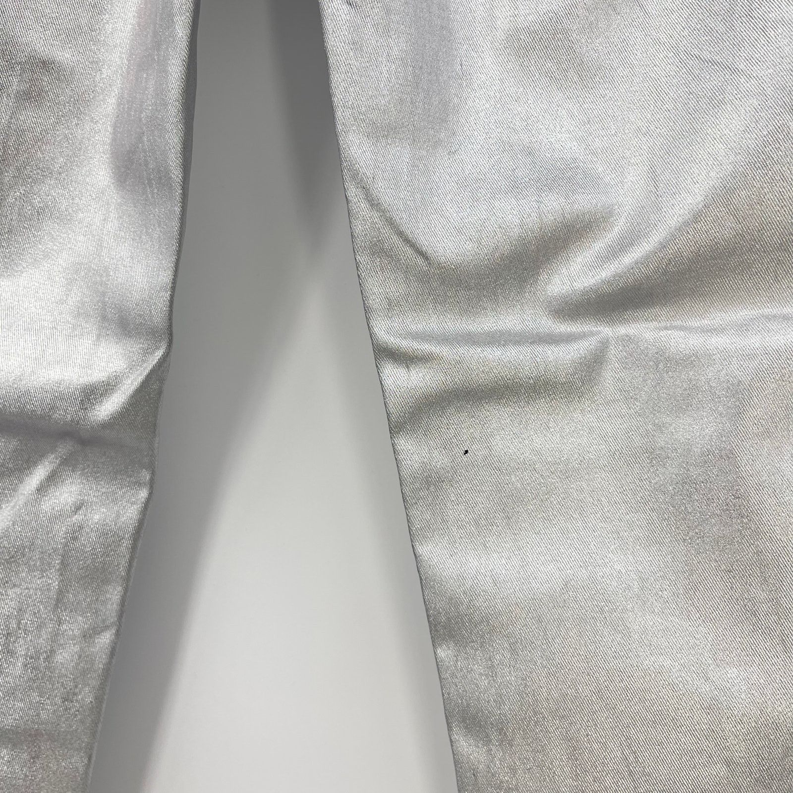 KHAITE KHAITE | Dresden Silver Metallic Low Rise Ankle Zip Pants 4 Size 27" / US 4 / IT 40 - 15 Thumbnail