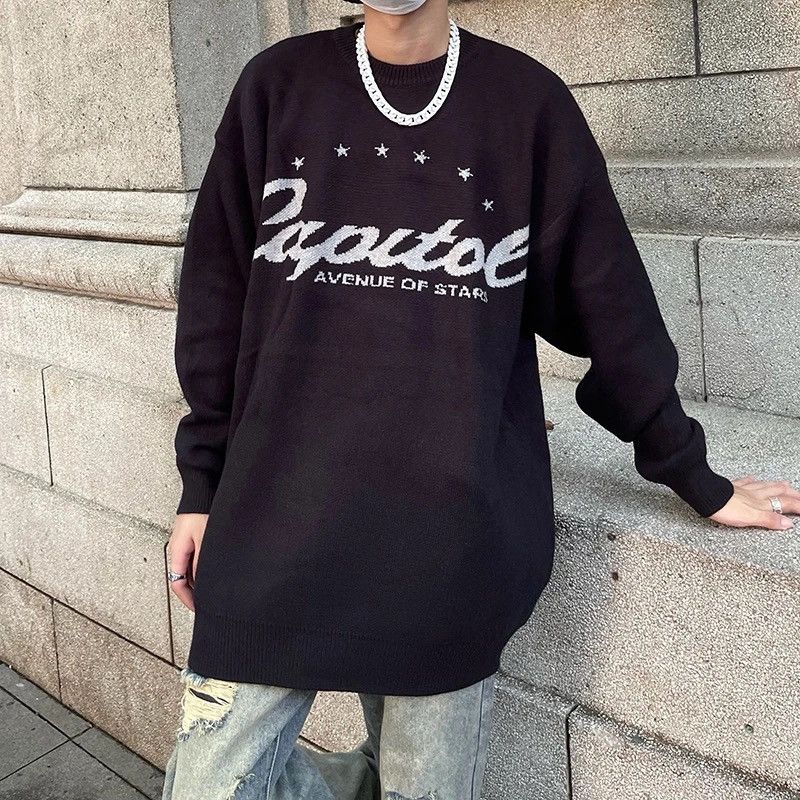 Japanese Brand Graphic Stars Sweater Pullover Harajuku Y2k style Size US L / EU 52-54 / 3 - 1 Thumbnail