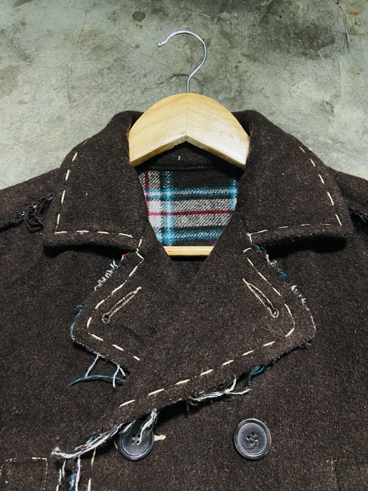 Japanese Brand Kapital Inspire - Nine Ten Plus Double Breasted Wool Jacket Size S / US 4 / IT 40 - 10 Thumbnail