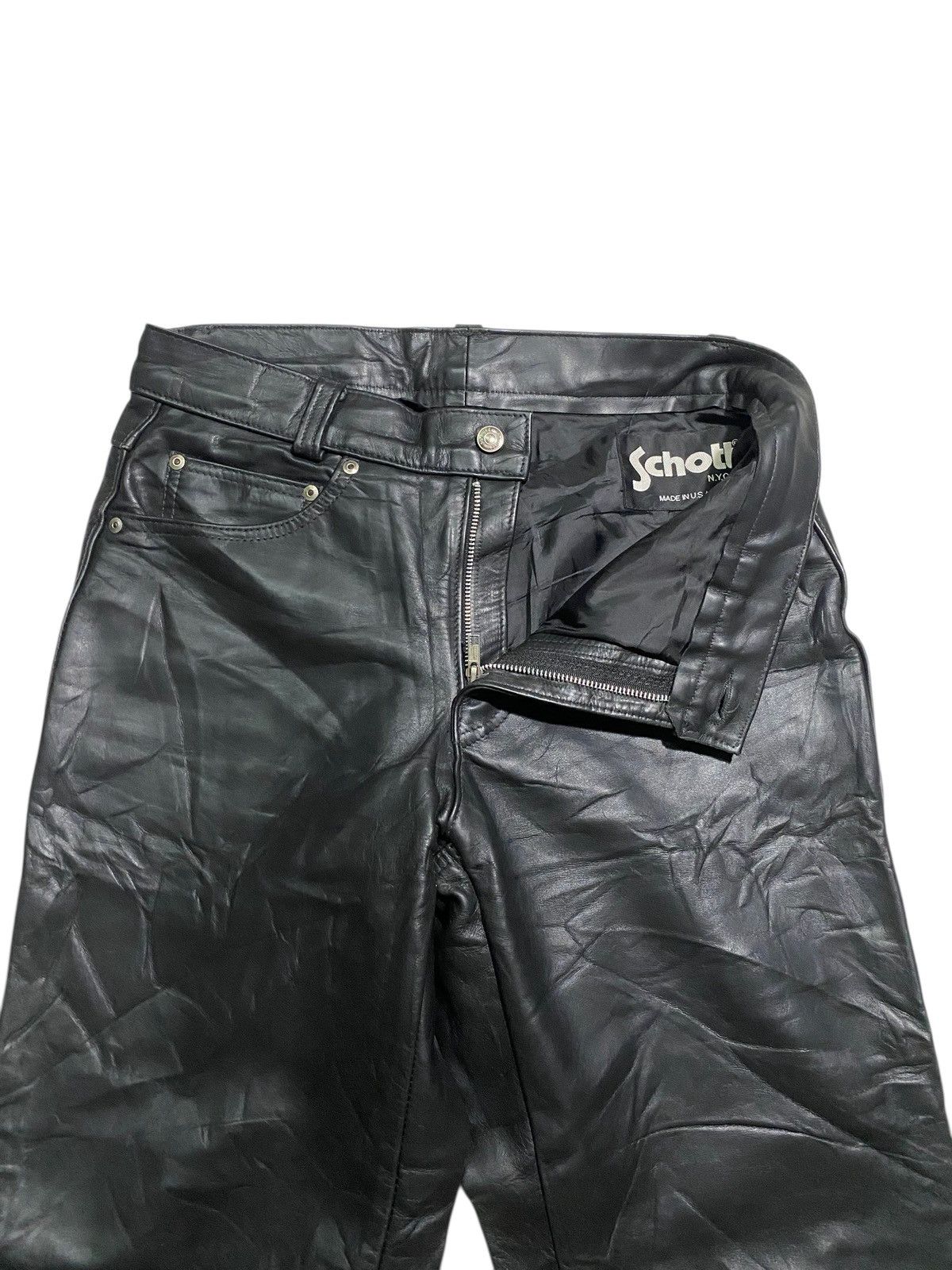 Schott Vintage Schott Leather Pants Size US 34 / EU 50 - 3 Thumbnail