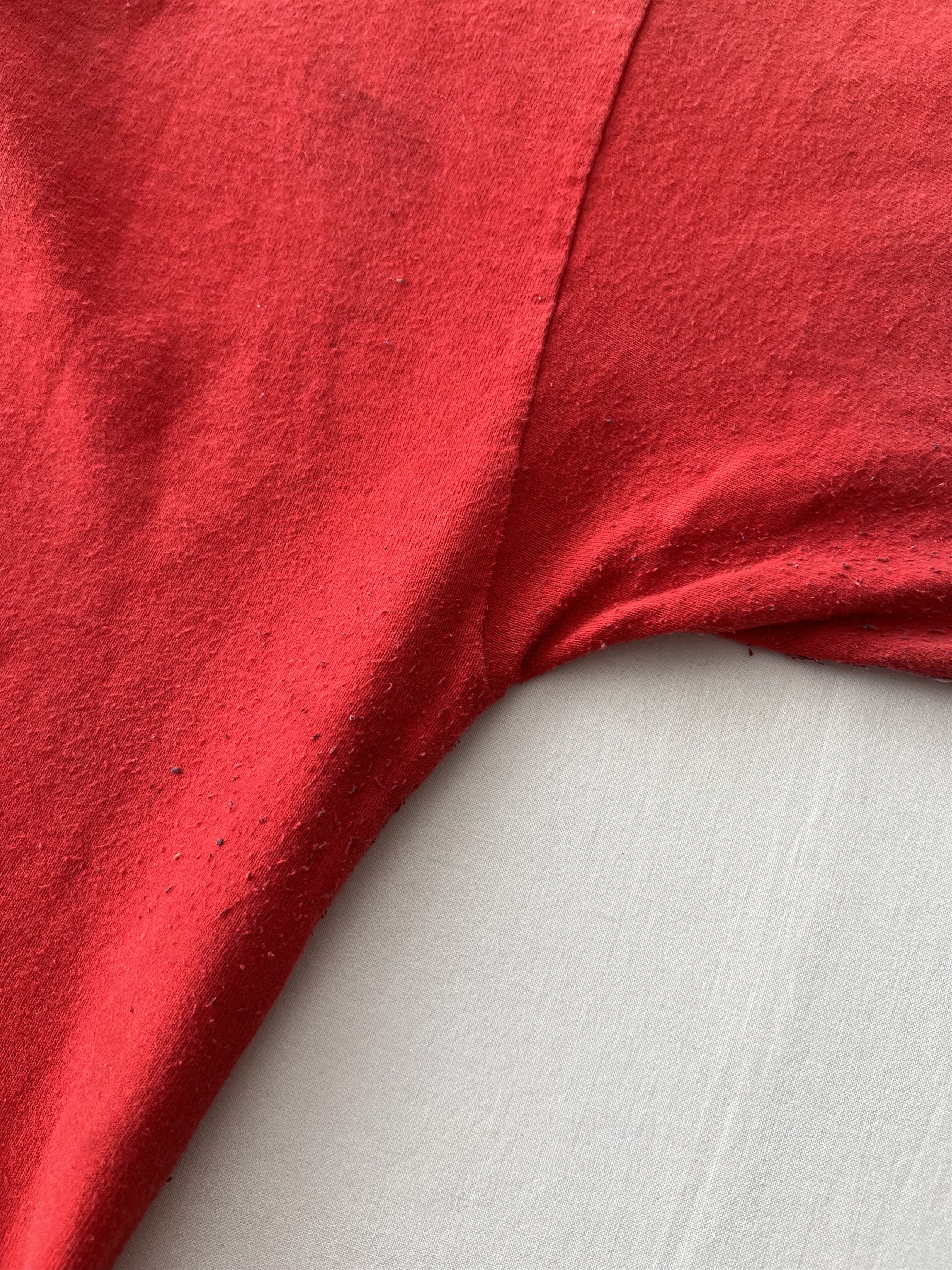 Vintage Vintage 90s Ducati Steve Hislop #7 Moto Racing Red T-shirt Size US XXL / EU 58 / 5 - 22 Thumbnail