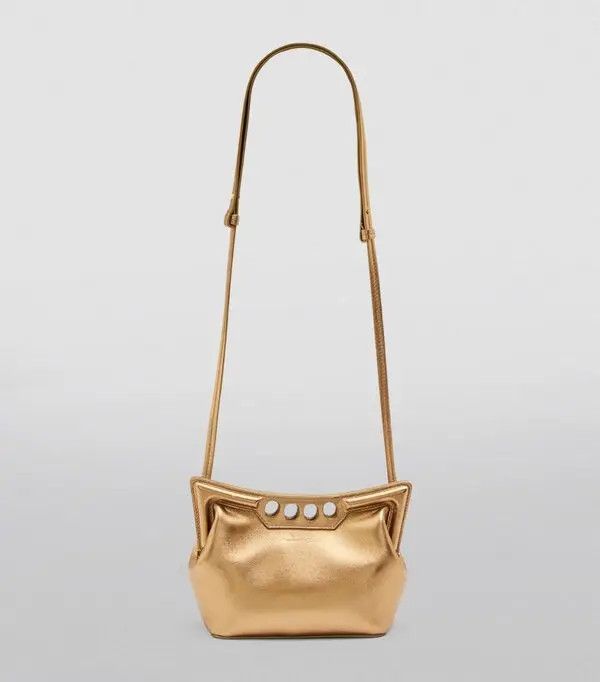 Alexander McQueen o1w1db10925 Size: OS/The Mini Peak Bag in Golden Size ONE SIZE - 9 Thumbnail