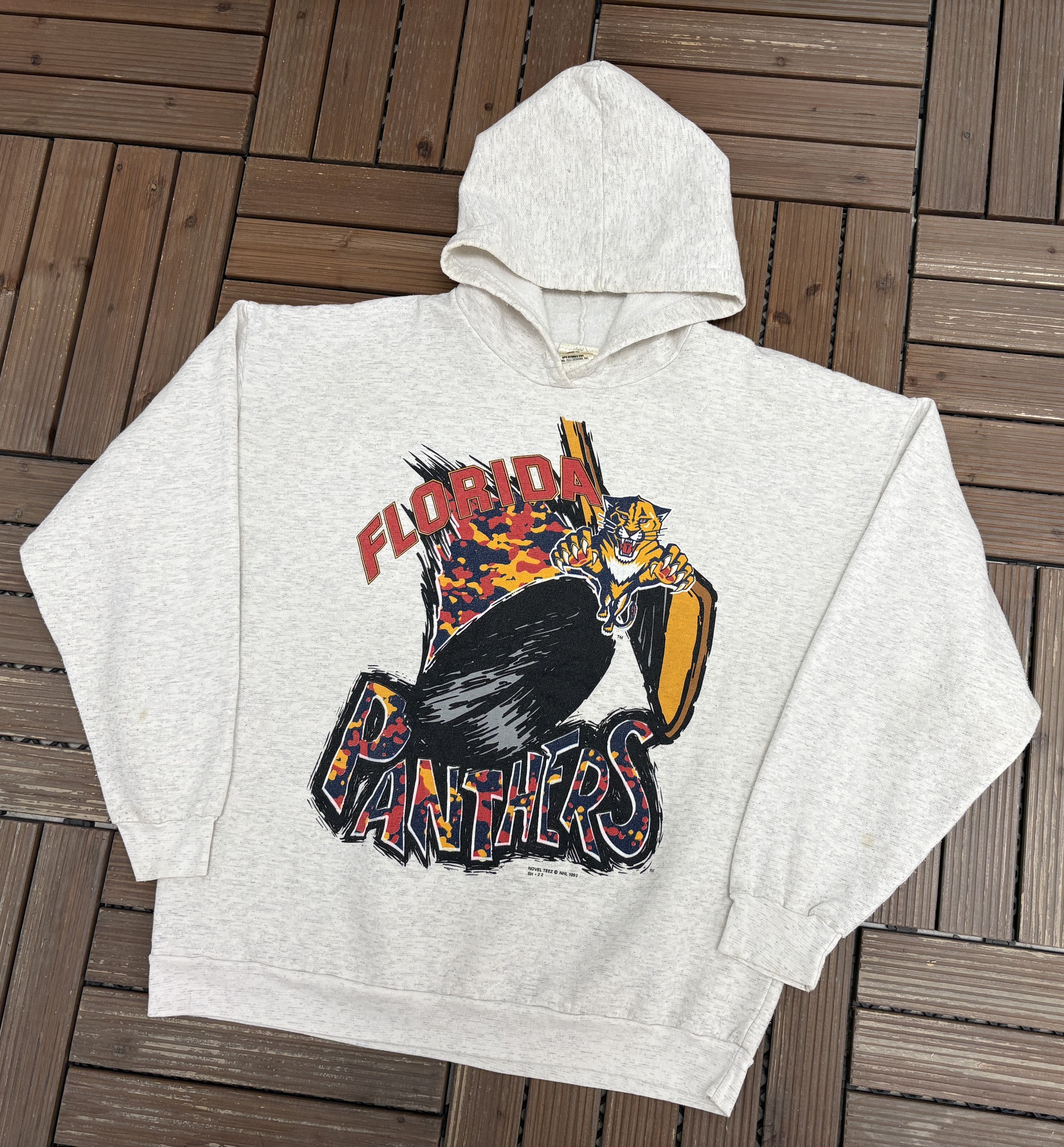 Vintage Florida Panthers Vintage Grey Hoodie Sweater Size US L / EU 52-54 / 3 - 4 Thumbnail