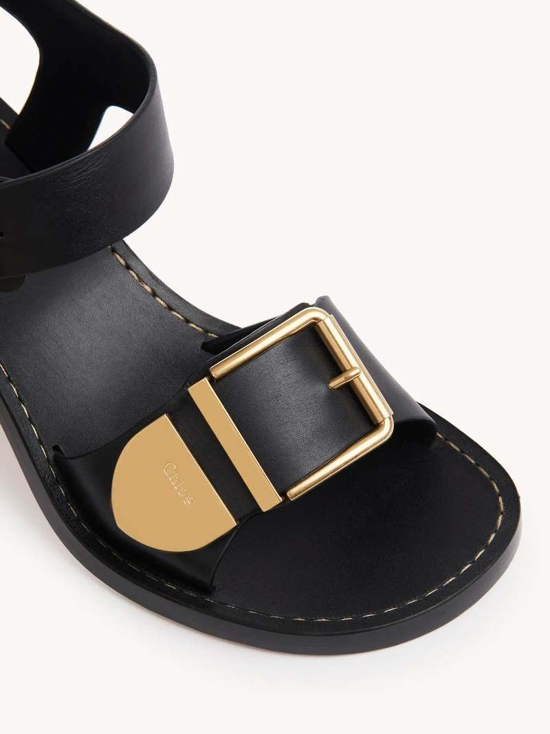Chloe o1loc1c1024 Rebecca Sandal in Black Size US 7 / IT 37 - 3 Thumbnail
