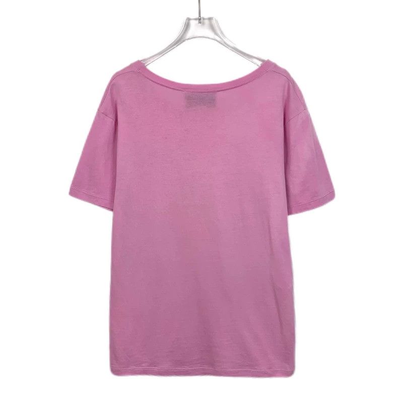 Gucci Gucci Pink cat print round-neck cotton short-sleeved T-shir Size US XXS / EU 40 - 2 Thumbnail